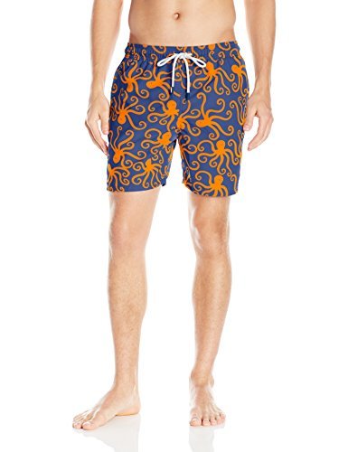 Tom & Teddy Men's Elastic Waist Animal Print Swim Trunks - Quick Dry Beach Shorts for Swimming, Vacation & Summer Outdoor Activities