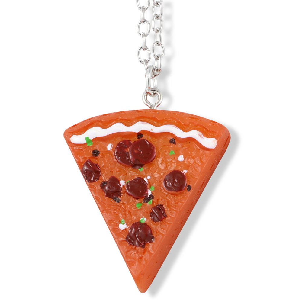 Emerald Park Jewelry Pizza Charm Necklace with Pepperoni Pendant - Cute Food-Themed Jewelry for Women, Perfect Gift for Pizza Lovers & Fun Fashion Accessory for Casual Wear