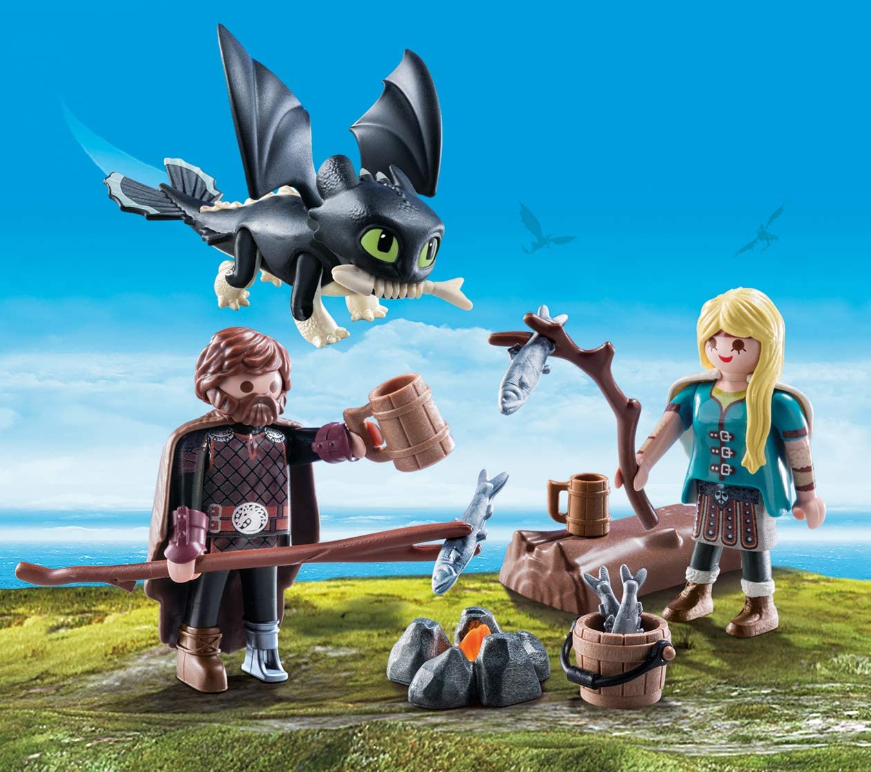 PLAYMOBIL How to Train Your Dragon III Hiccup & Astrid Action Figure Set 70040 - Collectible Toy for Kids & Movie Fans, Perfect for Playtime & Display