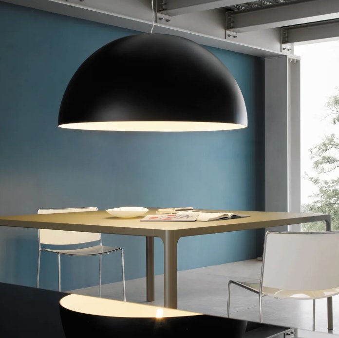 Avico Suspension Lamp by FontanaArte - Modern Glass Pendant Light for Dining Room, Kitchen Island & Living Room Decor