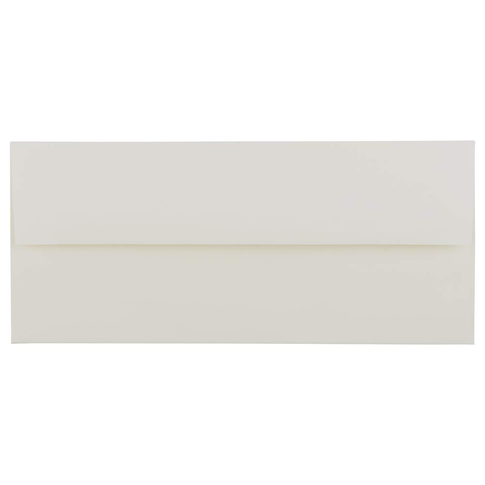 JAM PAPER #10 Business Envelopes - 4 1/8 x 9 1/2 Inches - Natural White Laid Paper - Bulk Pack of 500 - Premium Strathmore Quality for Office, Mailing & Professional Correspondence