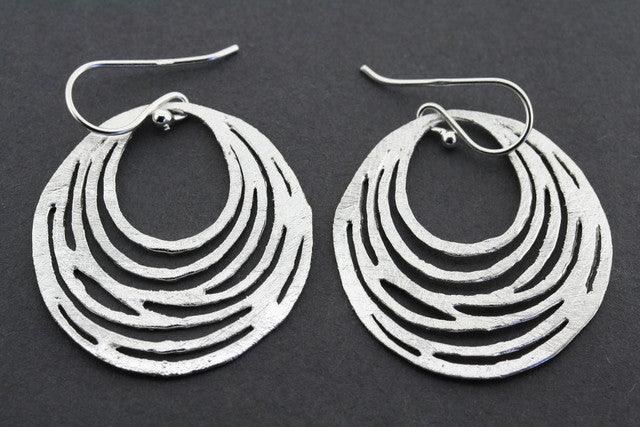 Multi Loop Textured Hoop Earrings in Sterling Silver - Perfect for Everyday Wear & Special Occasions