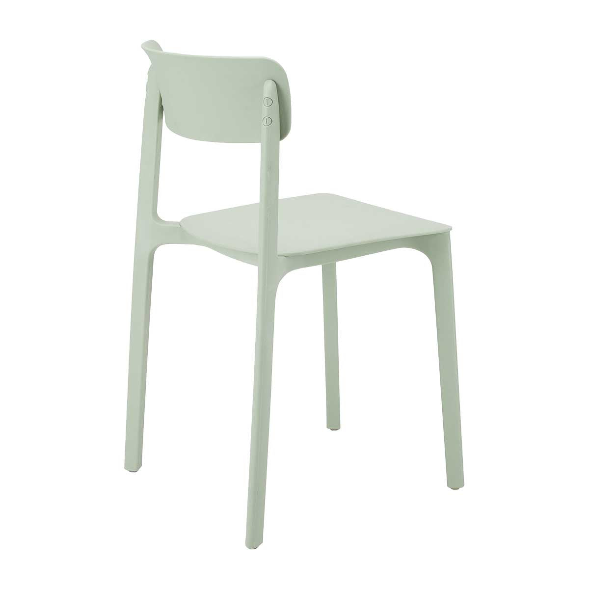 Modern Clay Stacking Dining Chair - Lightweight, Durable & Space-Saving Stackable Chairs for Kitchen, Restaurant, Cafe & Outdoor Use