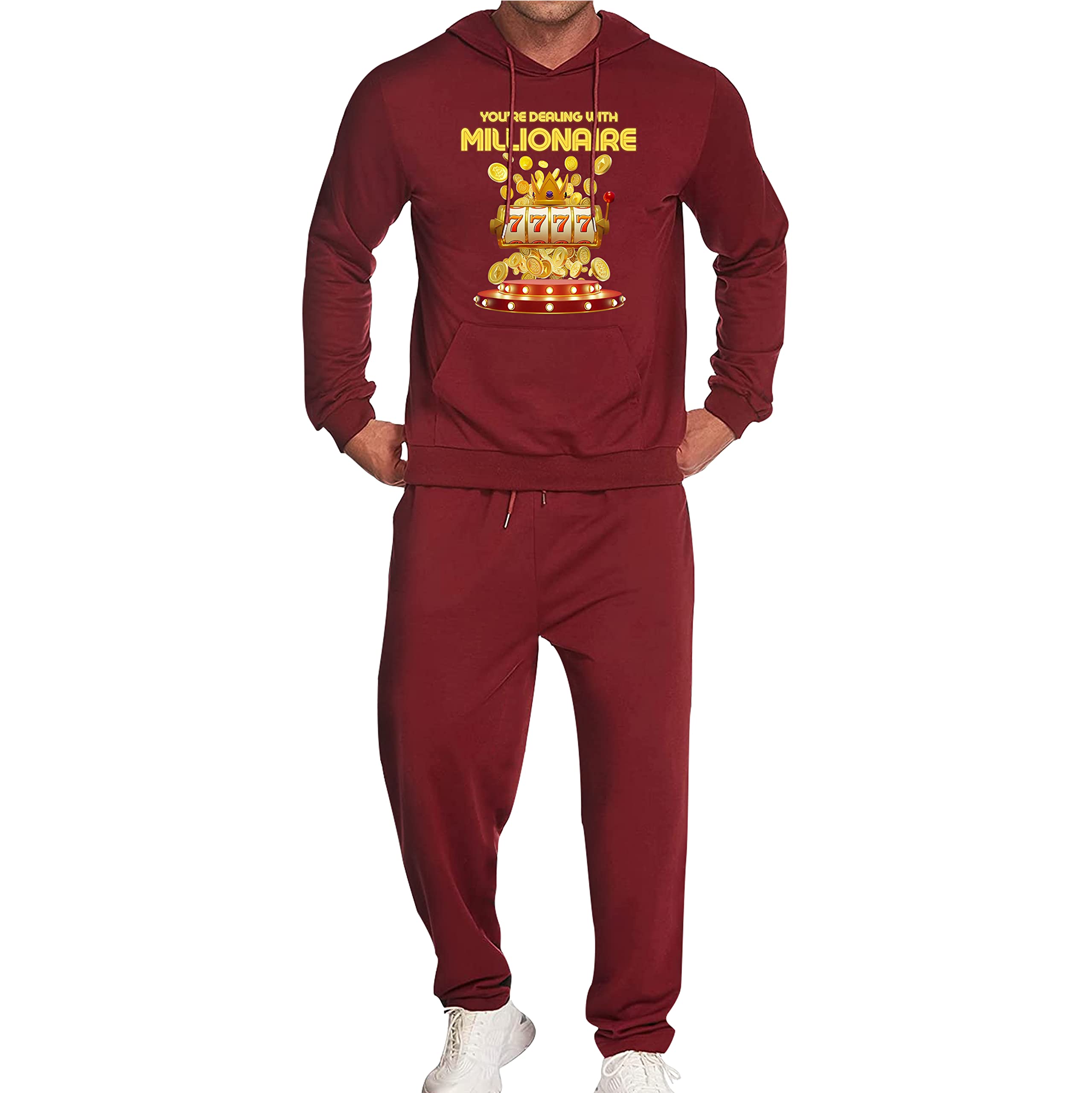 Men's Athletic Tracksuit Set - 2 Piece Casual Jogging Outfit for Running, Gym & Lounge Wear