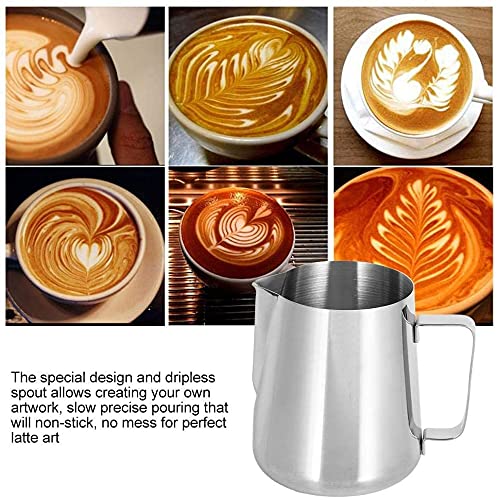 Premium Stainless Steel Milk Frother Cup 2000ml - High-Performance Kitchen Tool for Effortless Latte, Cappuccino & Hot Chocolate Making - Perfect for Home Baristas, Coffee Shops & Restaurants