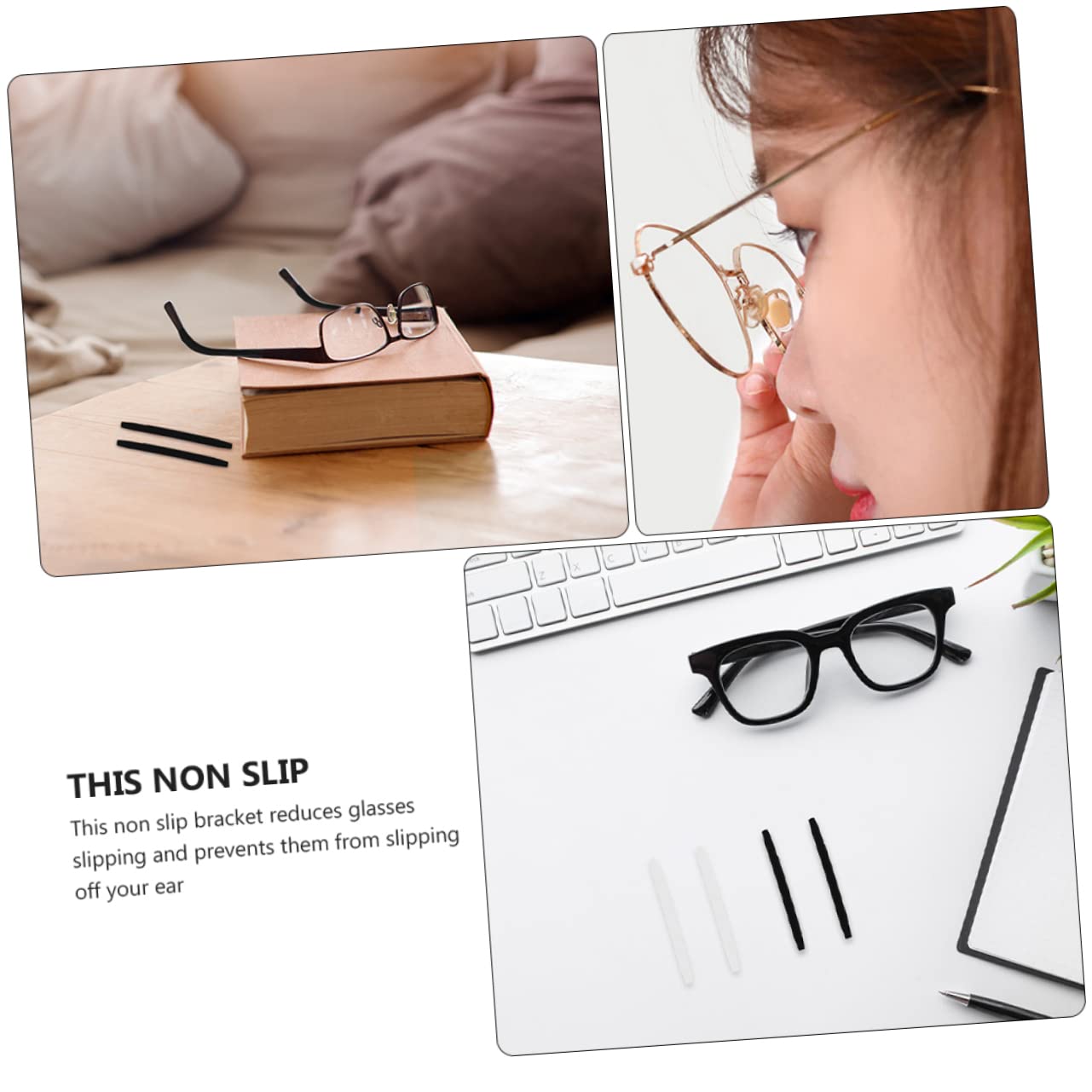 GLEAVI 120-Pack Non-Slip Glasses Grips & Silicone Ear Hooks - Anti-Slip Eyewear Accessories for Glasses Frames, Leg Warmers, and Holders - Perfect for Reading, Sports, and Daily Wear