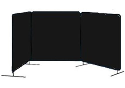 Tillman 6063464 6'X4' 14mil 3-Panel Welding Curtain with Vinyl Material - Flame Resistant Safety Screen for Metalworking, Garage Workshops & Industrial Use