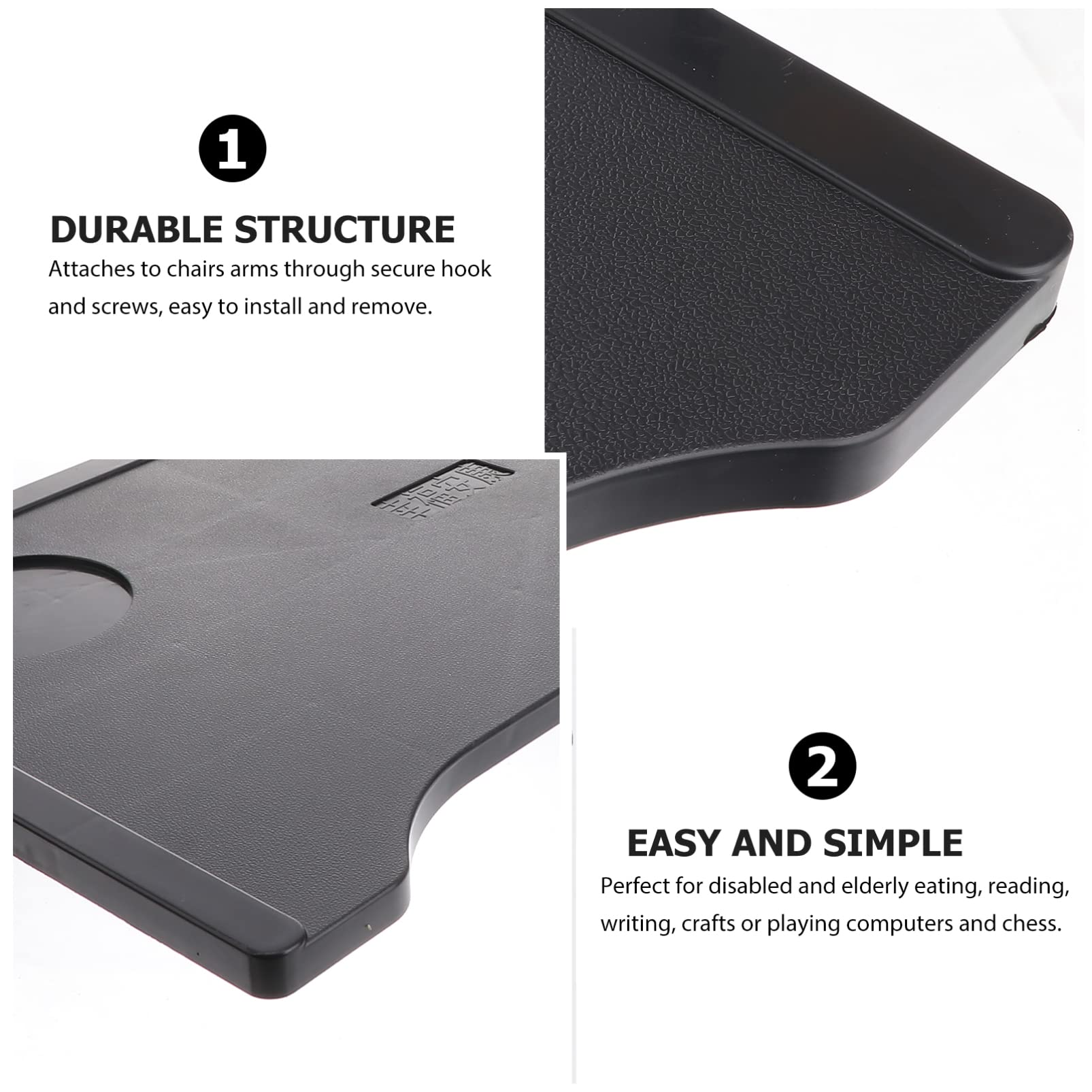 Detachable Wheelchair Tray with Cup Holder - Adjustable Dining Table for Seniors & Elderly - Walker Accessory for Meals, Reading & Daily Activities