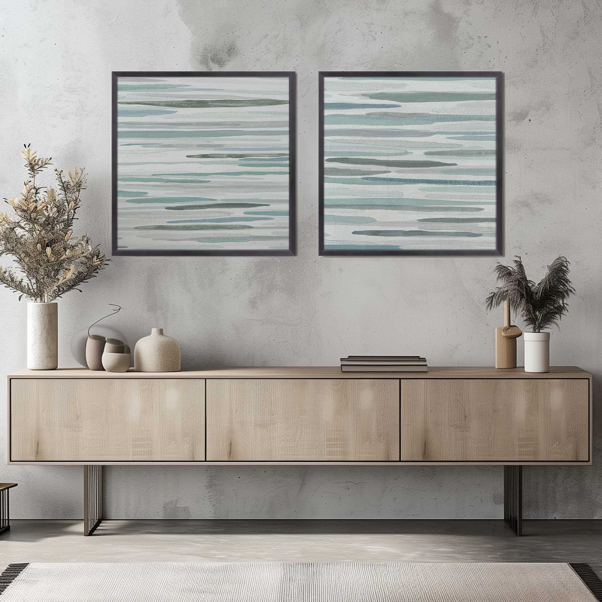 Cresting Calm Set of 2 Wall Art Prints on Archival Matte Paper - Coastal Beach Decor for Living Room, Bedroom & Office