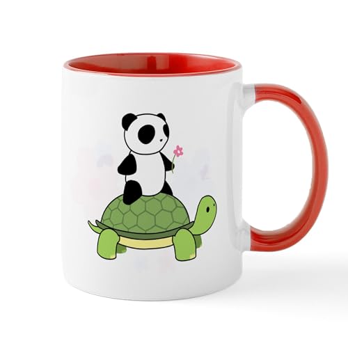 White/Red Inside - Turtle And Panda 1 Mug