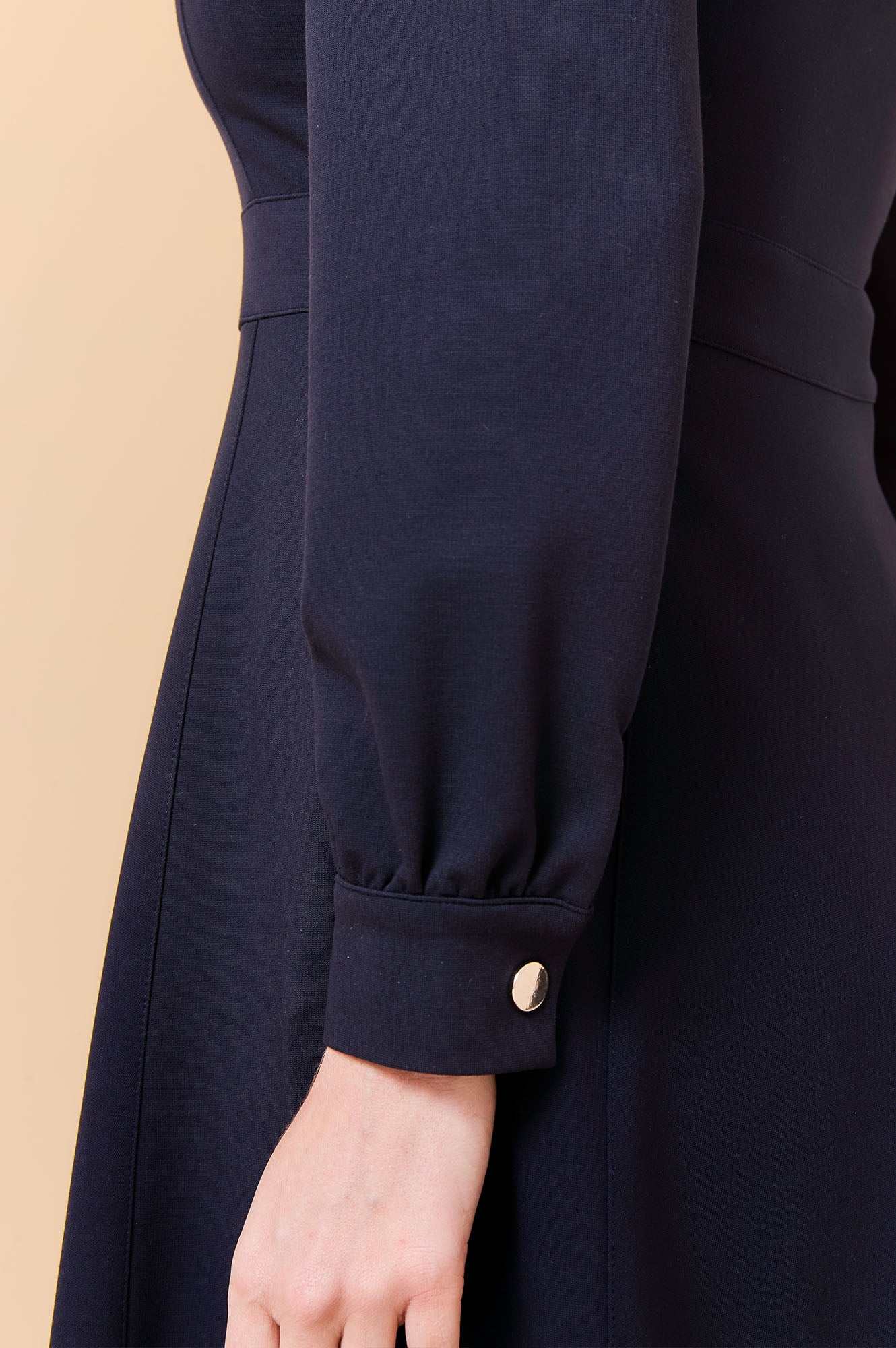 Luna EcoVero™ Midi Dress - Sustainable Navy Wrap Dress for Women | Perfect for Office, Date Night & Summer Vacation
