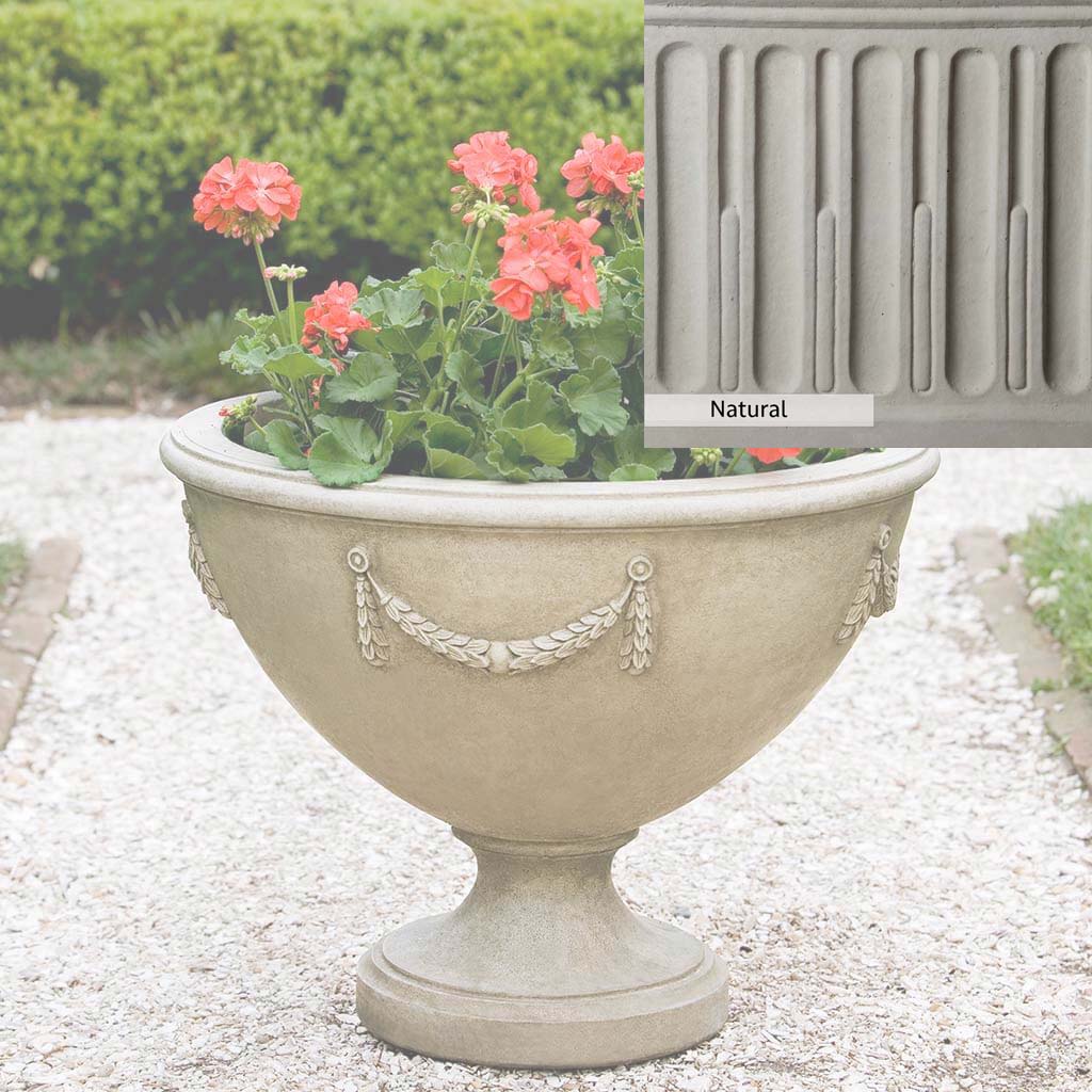 Campania International Williamsburg Neoclassic Urn - Large Outdoor Garden Planter, Classic Antique-Style Resin Urn for Patio, Porch & Landscaping Decor - Perfect for Flowers, Plants & Home Décor