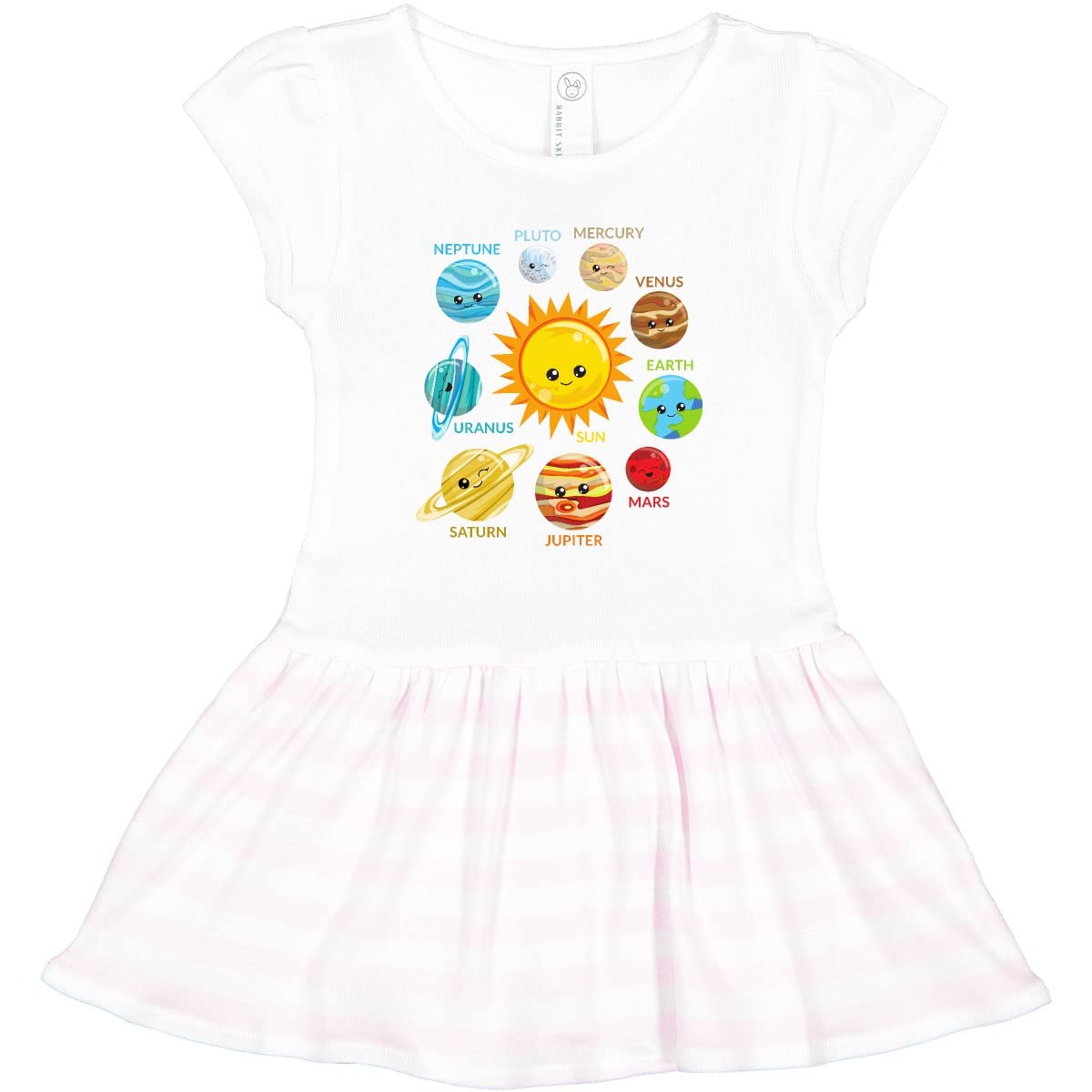 Inktastic Cute Planets Solar System Space Cosmos Galaxy Toddler Dress - Adorable Astronomy Themed Outfit for Kids Birthday & Space Party