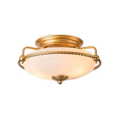 Brass & Frosted Glass