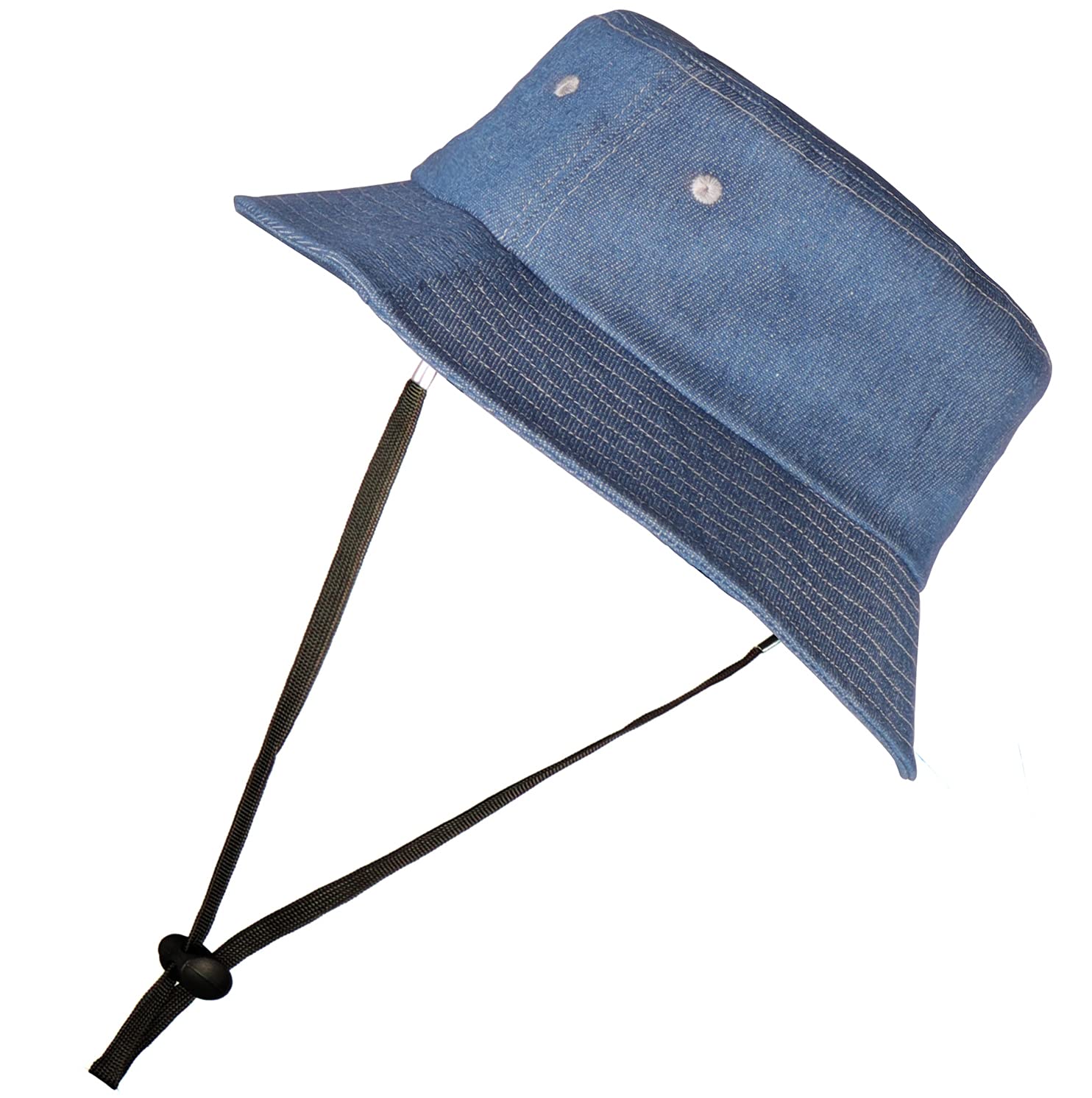 Zylioo XX-Large Denim Bucket Sun Hat for Women - Oversized Packable Fisherman Hat with Adjustable Drawstring, Foldable Wide Brim Summer Travel Beach Hat - Perfect for Outdoor, Vacation, Gardening and Sun Protection