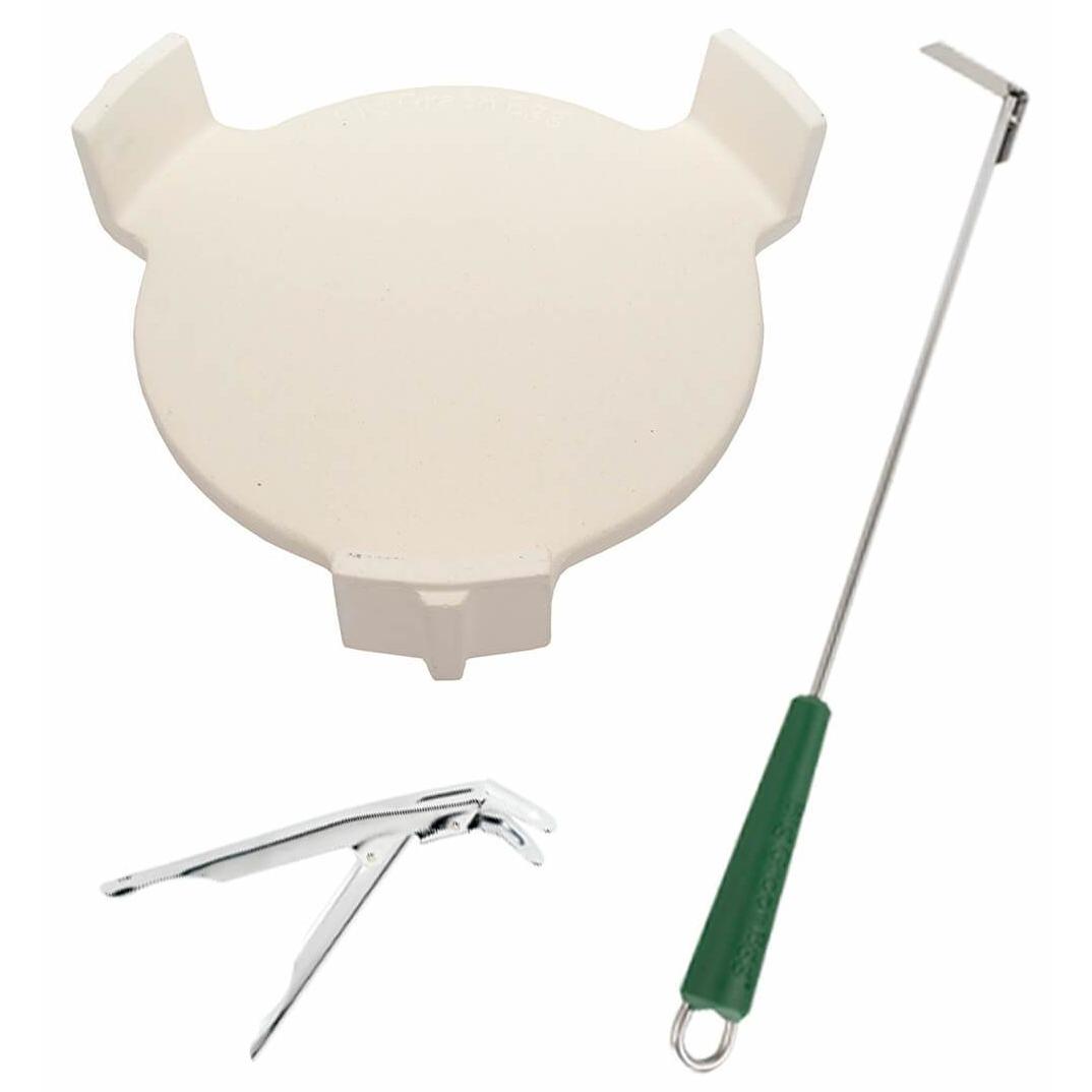 Big Green Egg Medium Charcoal Smoker Kit - Original Ceramic Grill for BBQ, Smoking & Grilling - Perfect for Backyard Cookouts, Tailgating & Outdoor Entertaining