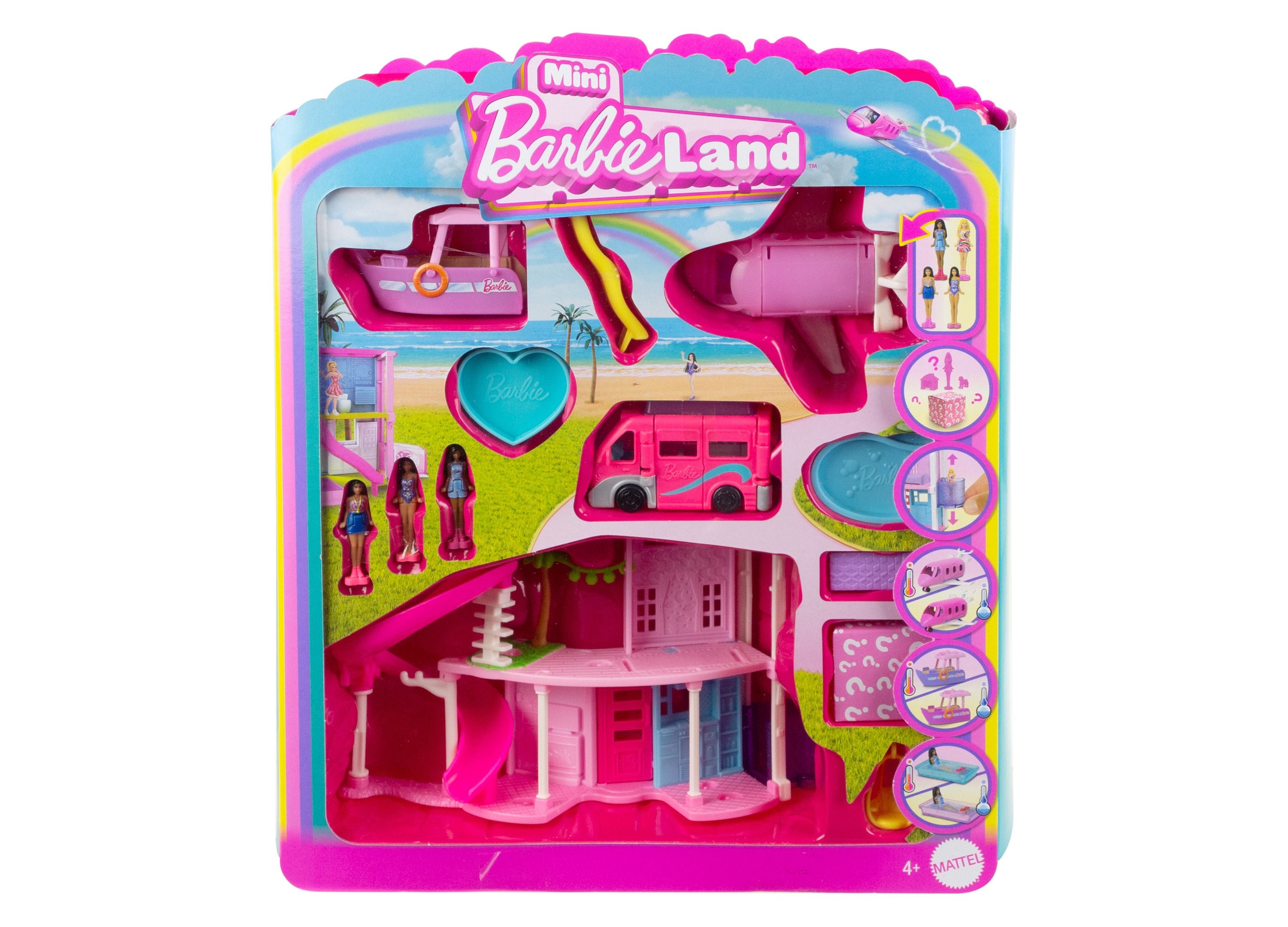 Barbie Mini BarbieLand DreamHouse 3 Vehicle Playset - Interactive Dollhouse with Cars for Kids | Perfect for Imaginative Play & Birthday Gifts