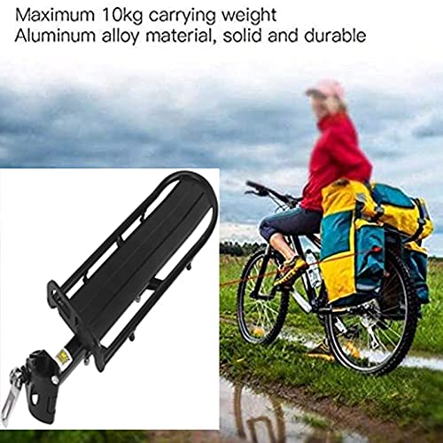 Universal Adjustable Bike Rear Rack Mount - Heavy Duty Bicycle Cargo Carrier for Mountain/Road Bikes - Retractable Saddle Bag Rack & Seat Post Attachment - Perfect for Commuting, Touring & Outdoor Adventures