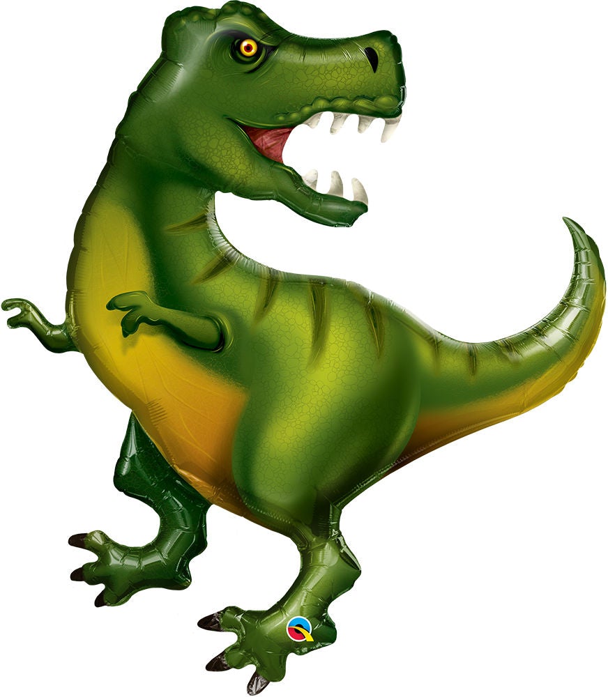42 Inch Tyrannosaurus Dinosaur Foil Balloon for Birthday Parties, Baby Showers, Jurassic Theme Decorations - Realistic T-Rex Air Balloon for Indoor Outdoor Events