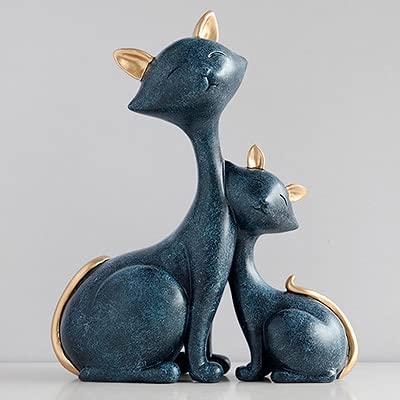 Modern Lucky Cat Resin Statue - Handcrafted Desktop Ornament for Home & Office Decor, Feng Shui Gift for Living Room, Cabinet, Entrance - Perfect Photography Prop & Tabletop Decoration