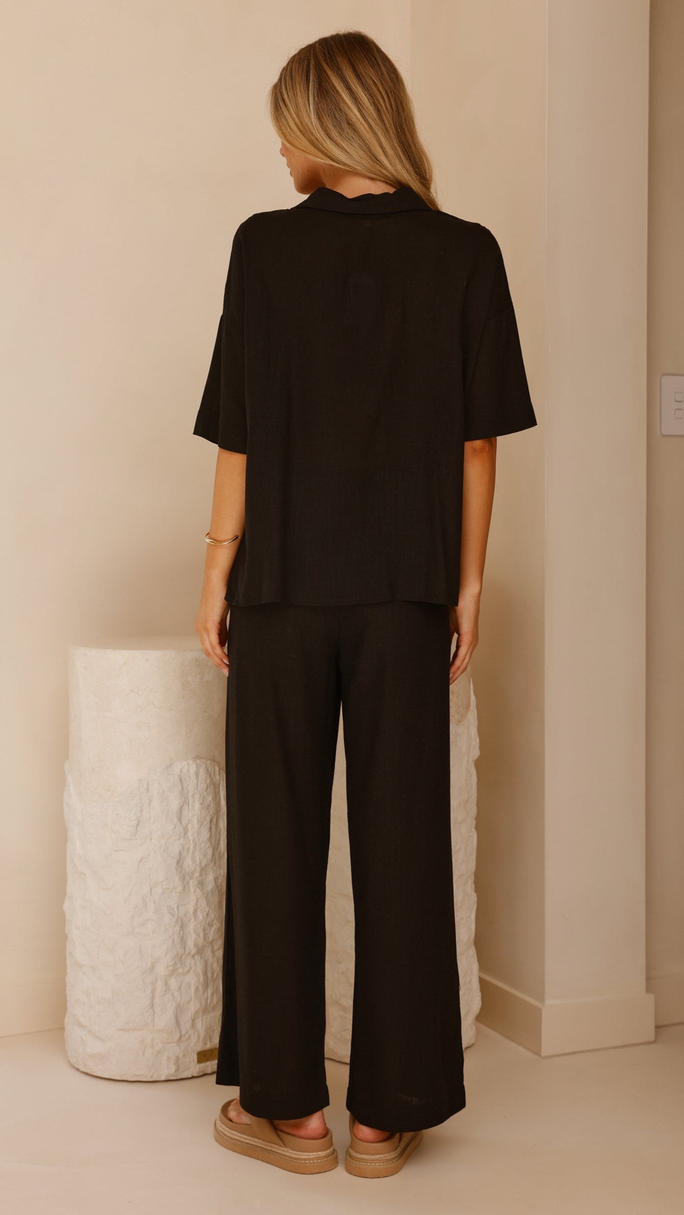 Lexi Linen Pants for Women - Soft & Breathable Black Linen Trousers - Perfect for Summer, Travel & Casual Wear