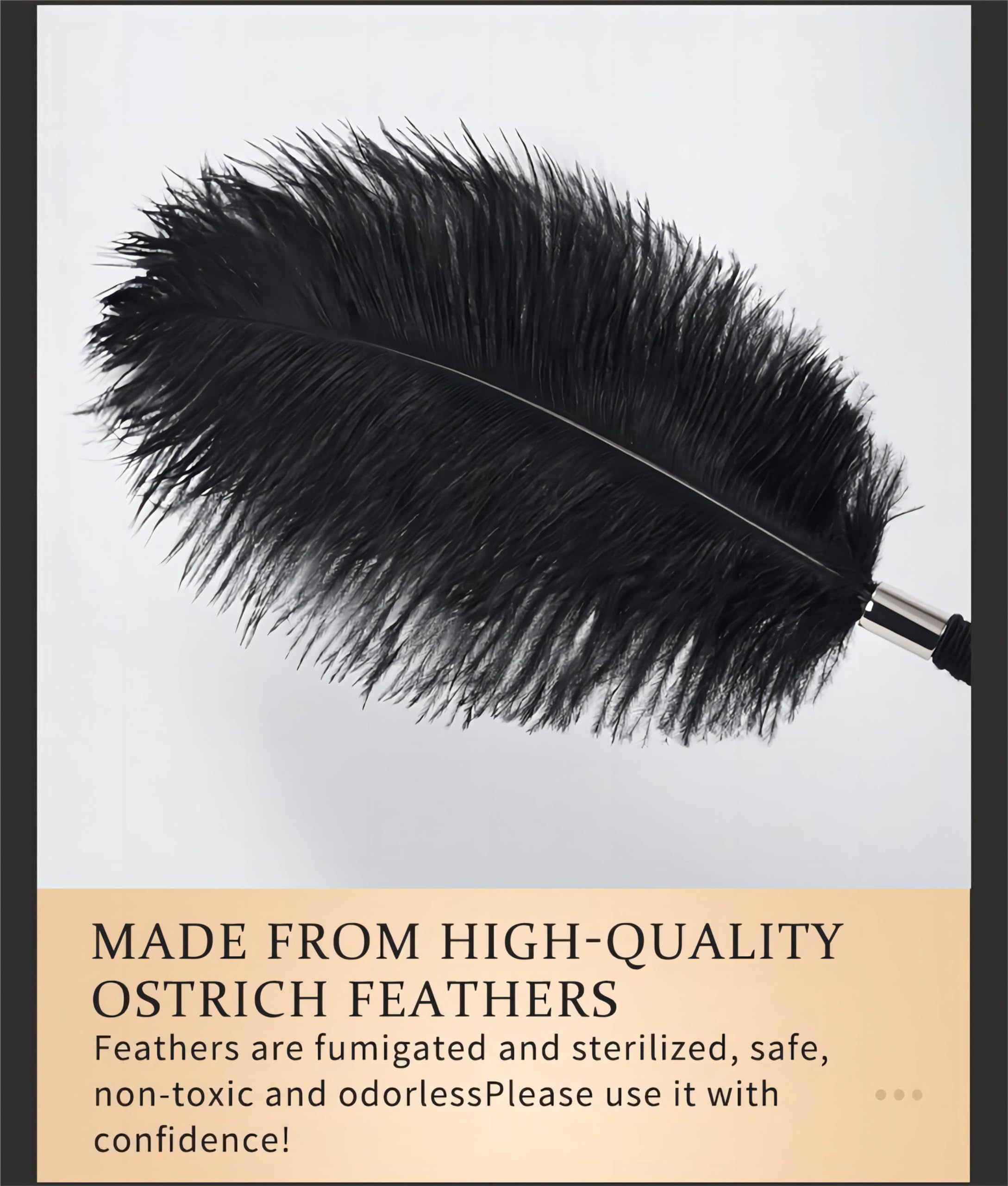 Sensual Feather Tickler for Couples - Soft Adult Feather Flirting Stick for Romantic Play & Intimate Fun - Perfect for Foreplay, Massage & Sensory Exploration