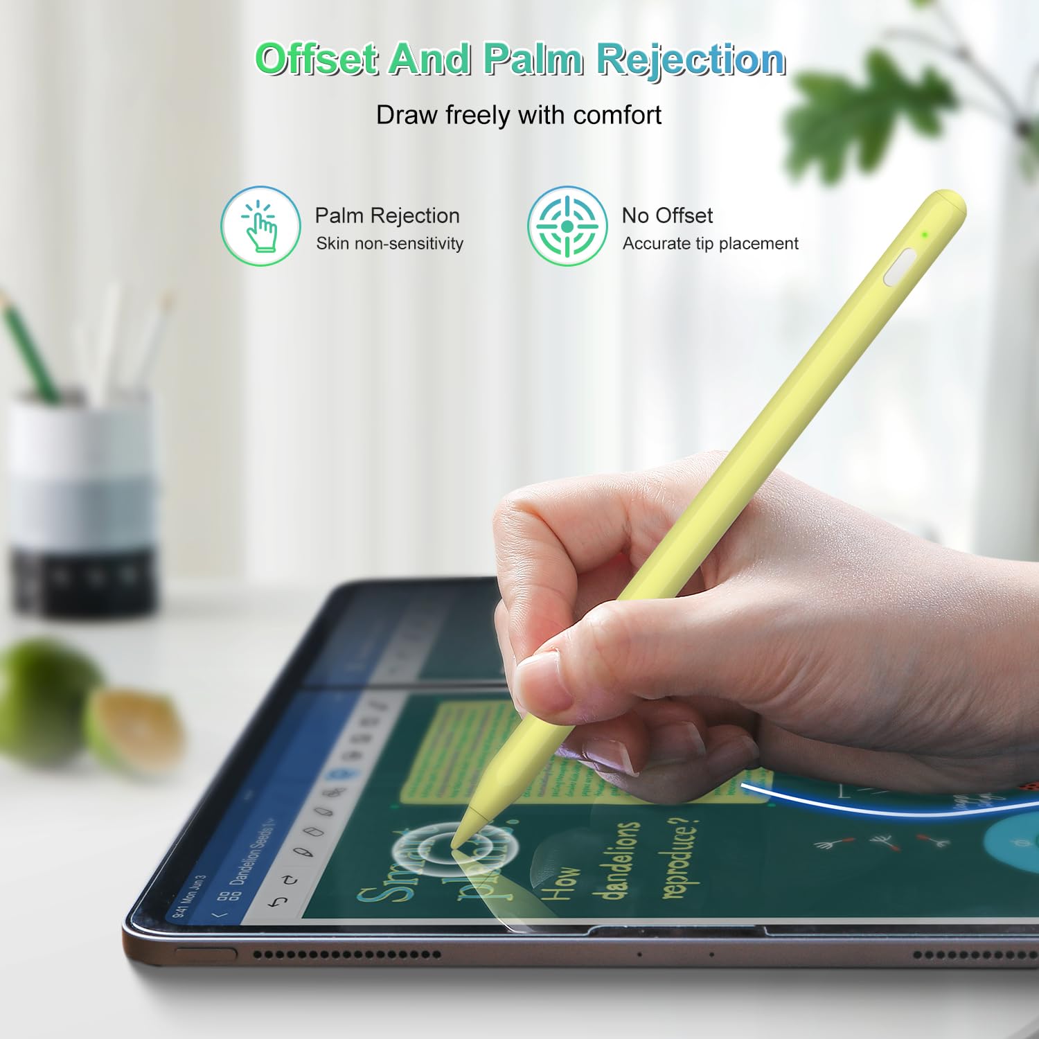 2nd Gen Magnetic Wireless Charging Stylus Pen for iPad - Tilt Sensitivity & Palm Rejection, Compatible with iPad Pro 11