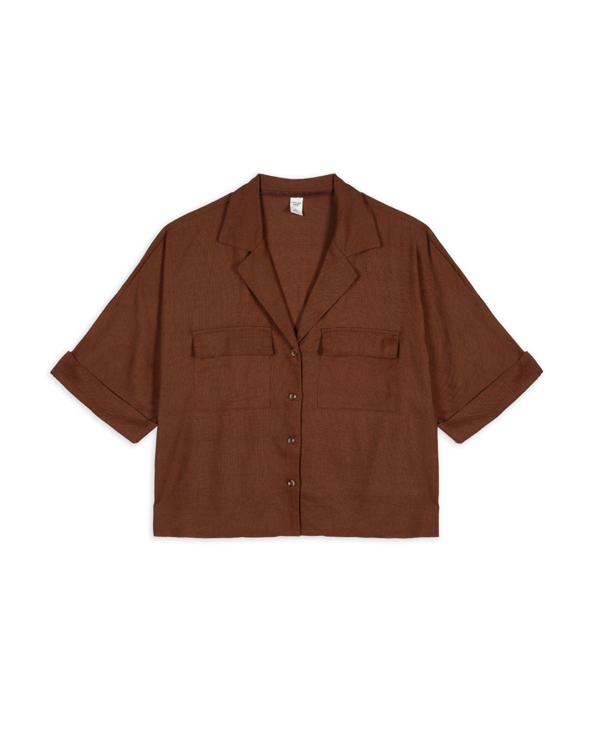 Premium Linen Blend Short Sleeve Shirt for Men - Comfortable & Breathable Brown Casual Shirt - Perfect for Summer, Beach & Outdoor Activities