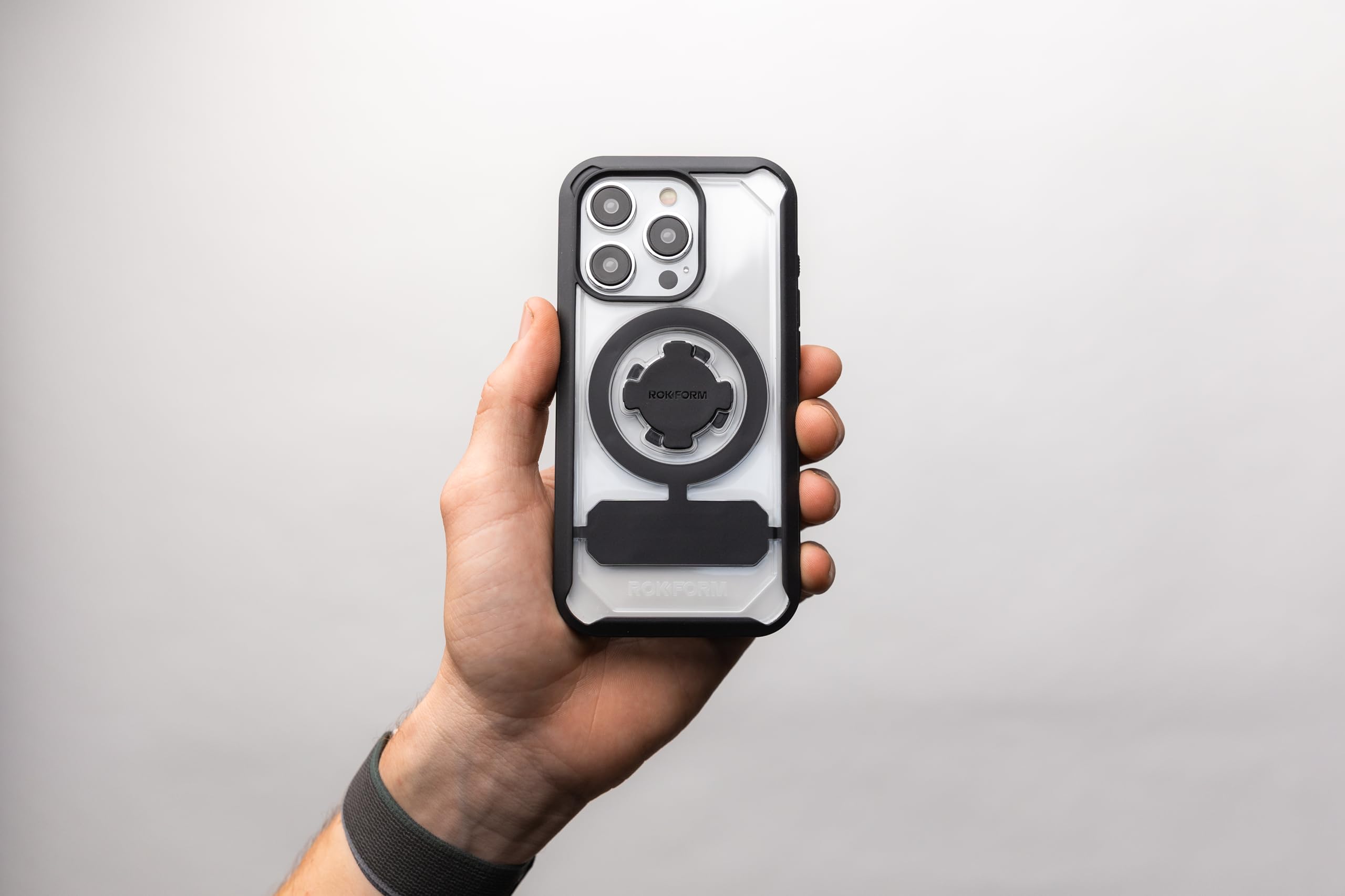 Rokform Crystal Series Magnetic Clear iPhone 15 Pro Case with RokLock Twist Lock - Slim Drop Tested Armor for iPhone 15 Pro | Perfect for Outdoor Adventures, Work & Daily Protection