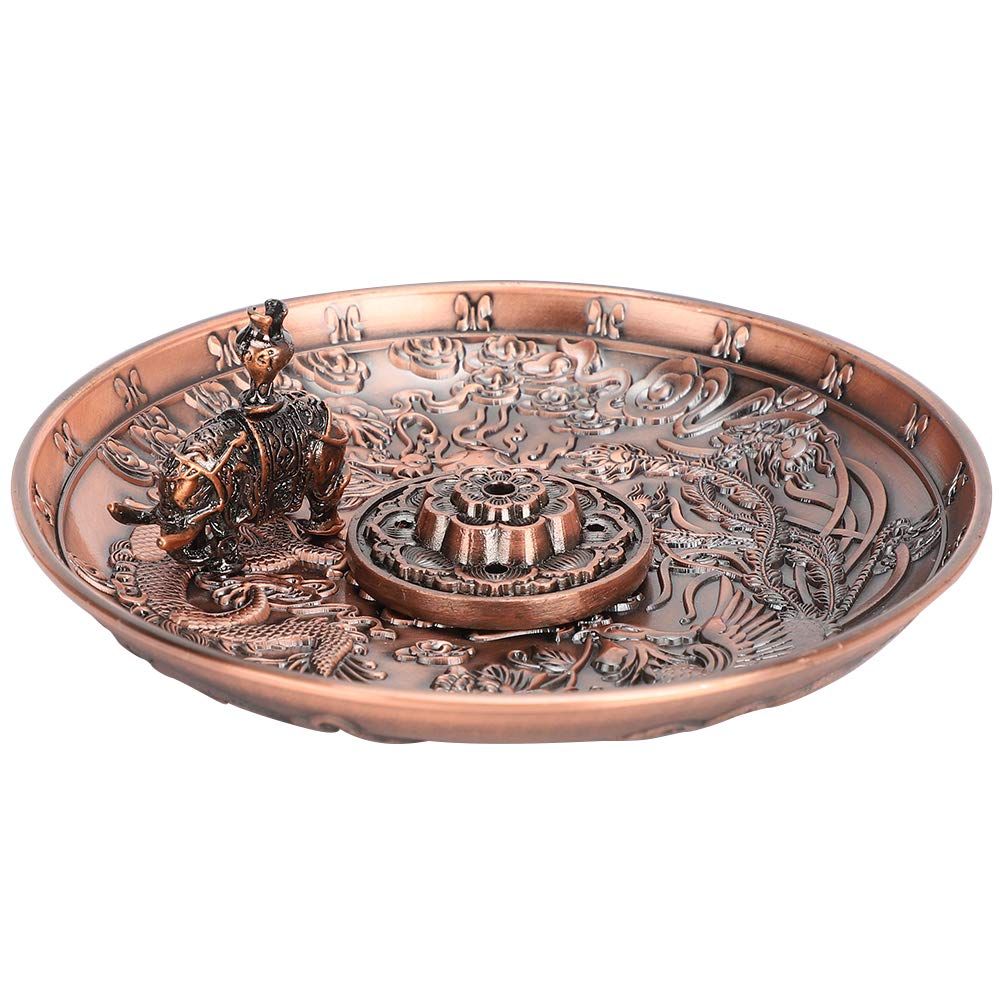 Pssopp Brass Incense Holder - Lotus Stick & Cone Incense Burner with Ash Catcher - Elegant Home Decor for Meditation, Yoga, and Tea Ceremony
