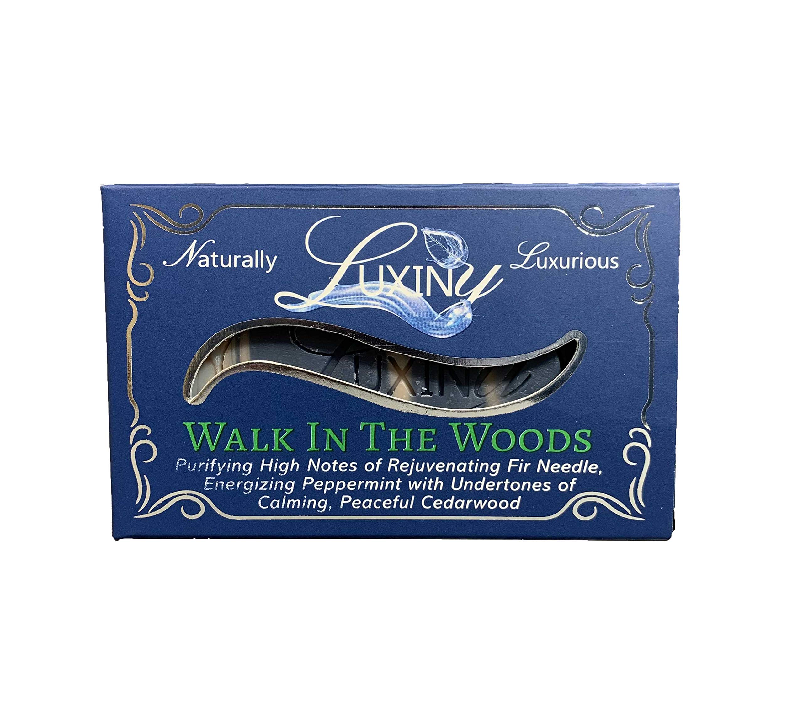 Natural Cedarwood Peppermint & Fir Oil Men's Soap Bar - Handmade Vegan Castile Soap, Palm Oil Free, Moisturizing Body Wash with Essential Oils - Perfect for Camping, Hiking & Outdoor Adventures (Single Bar)