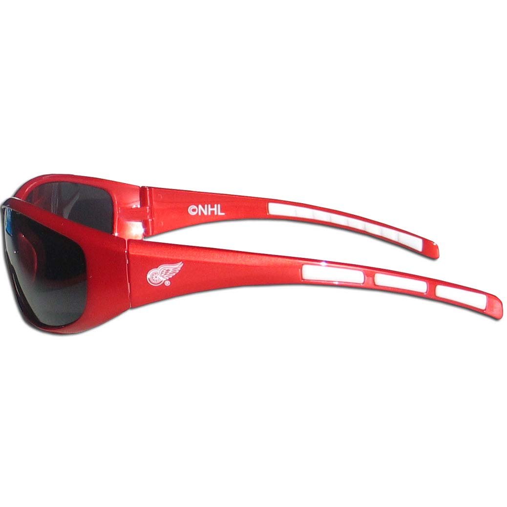 Detroit Red Wings NHL Wrap Sunglasses - UV Protection, Polarized Lenses for Hockey Fans - Perfect for Games, Outdoor Sports & Summer Activities
