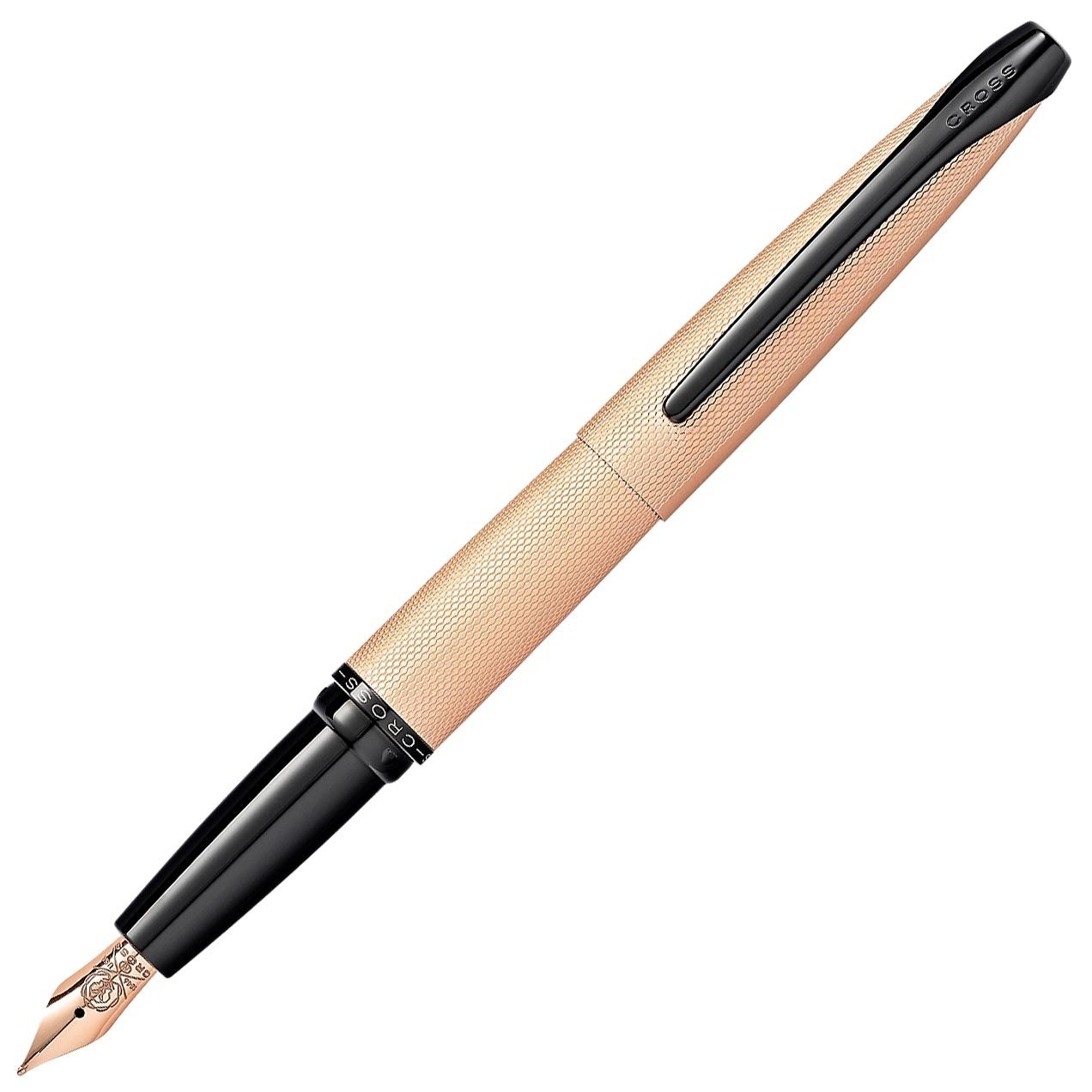 Premium Cross ATX Fountain Pen in Brushed Rose Gold - Elegant Writing Instrument for Professionals, Gifts & Calligraphy