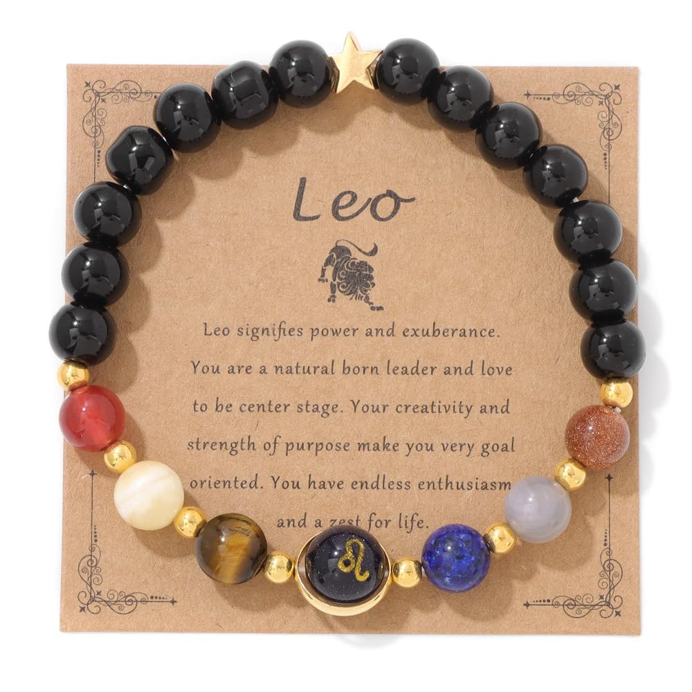 Chakra Zodiac Healing Crystal Bracelet for Women & Men - 12 Constellation Beaded Spiritual Bracelet, Horoscope Birthday Gift for Luck & Inspiration | Perfect for Meditation, Yoga & Energy Healing