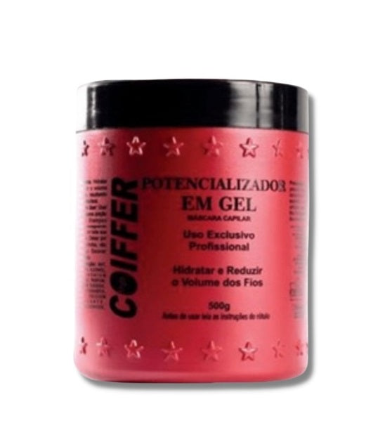 Coiffer Gel Potentializer Enhancer Brush 500g / 17.6 fl oz - Professional Hair Styling Gel for Volume & Hold - Perfect for Salon, Home Use & Special Occasions