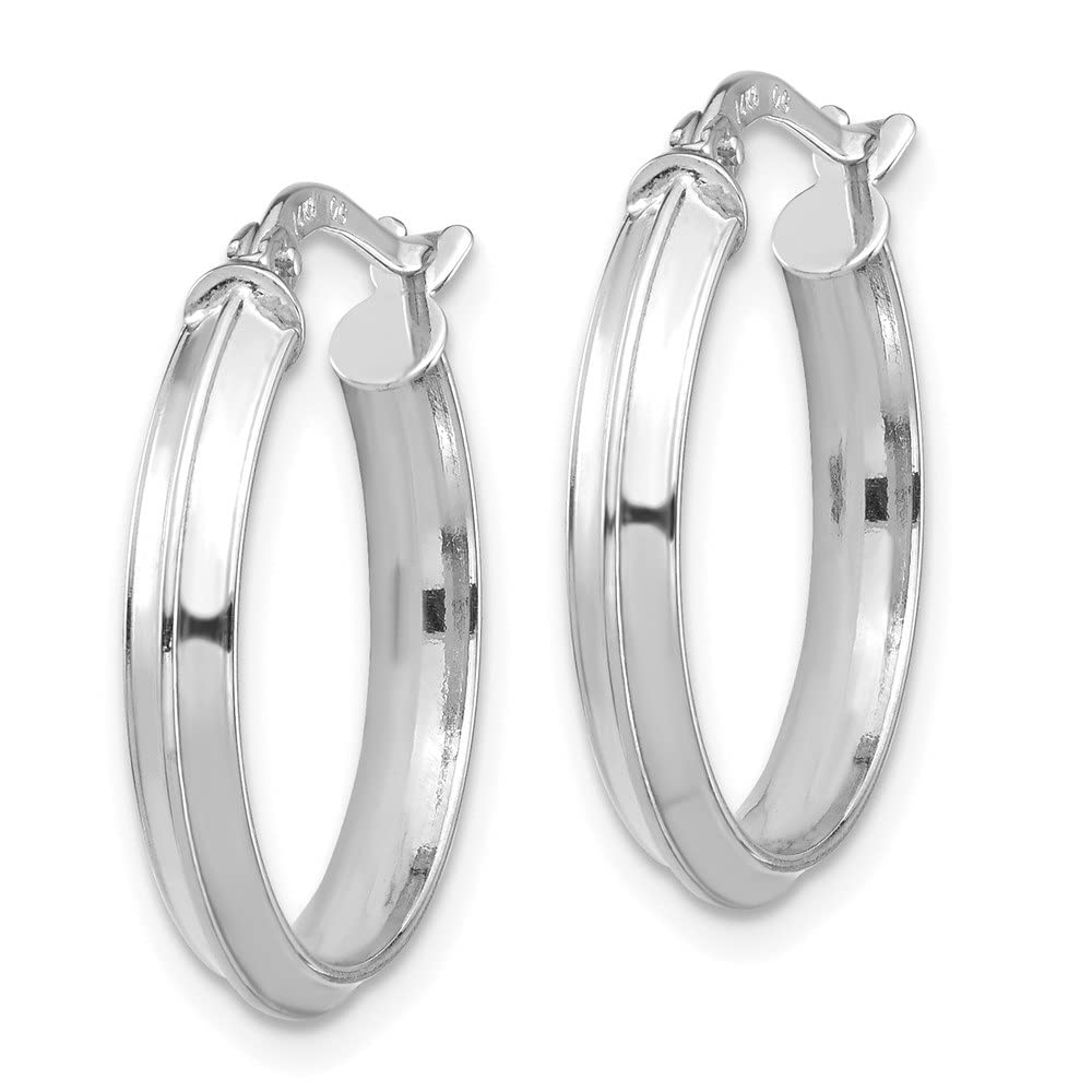 14K Gold Polished Medium 3mm Hoop Earrings for Women - Classic Everyday Studs, Gift for Her, Wedding, Party & Office Wear