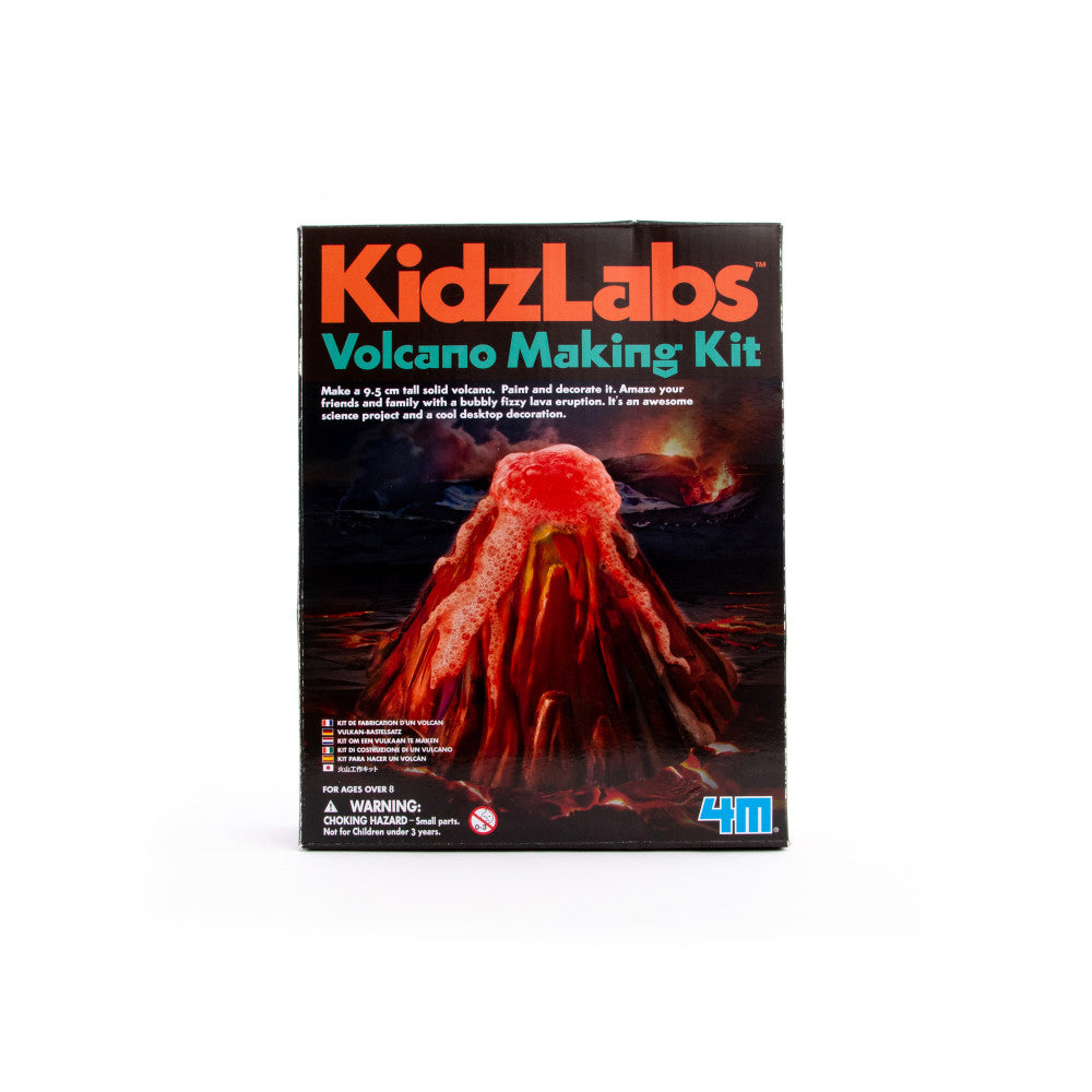 4M KidzLabs Volcano Making Kit - STEM Educational Science Experiment Toy for Kids Ages 8+ | DIY Erupting Volcano Project for School Science Fair & Home Learning Activities