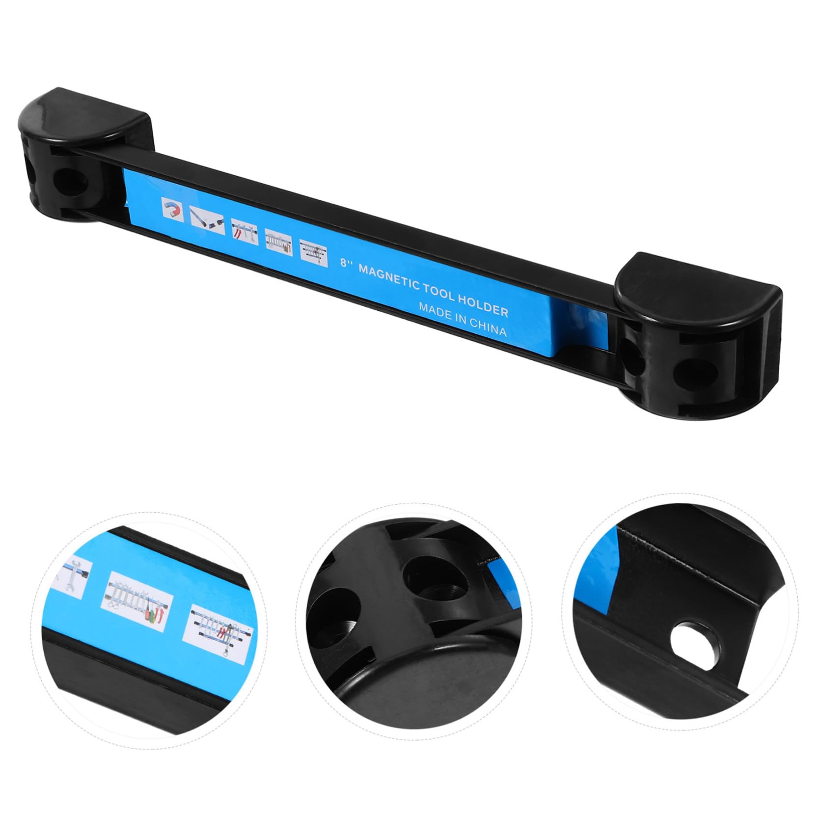 HOMOCONO Magnetic Wrench Holder Tool Organizer - Strong Magnetic Strip for Tool Box & Workshop Organization (1 Set) - Perfect for Woodworking, Garage, and DIY Projects