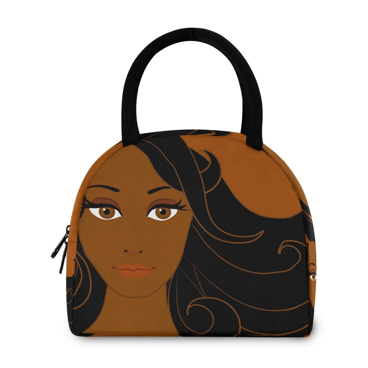 Insulated Lunch Box for Women - African American Themed Cooler Tote Bag for Work, School & Picnics | Stylish & Durable Lunch Bag