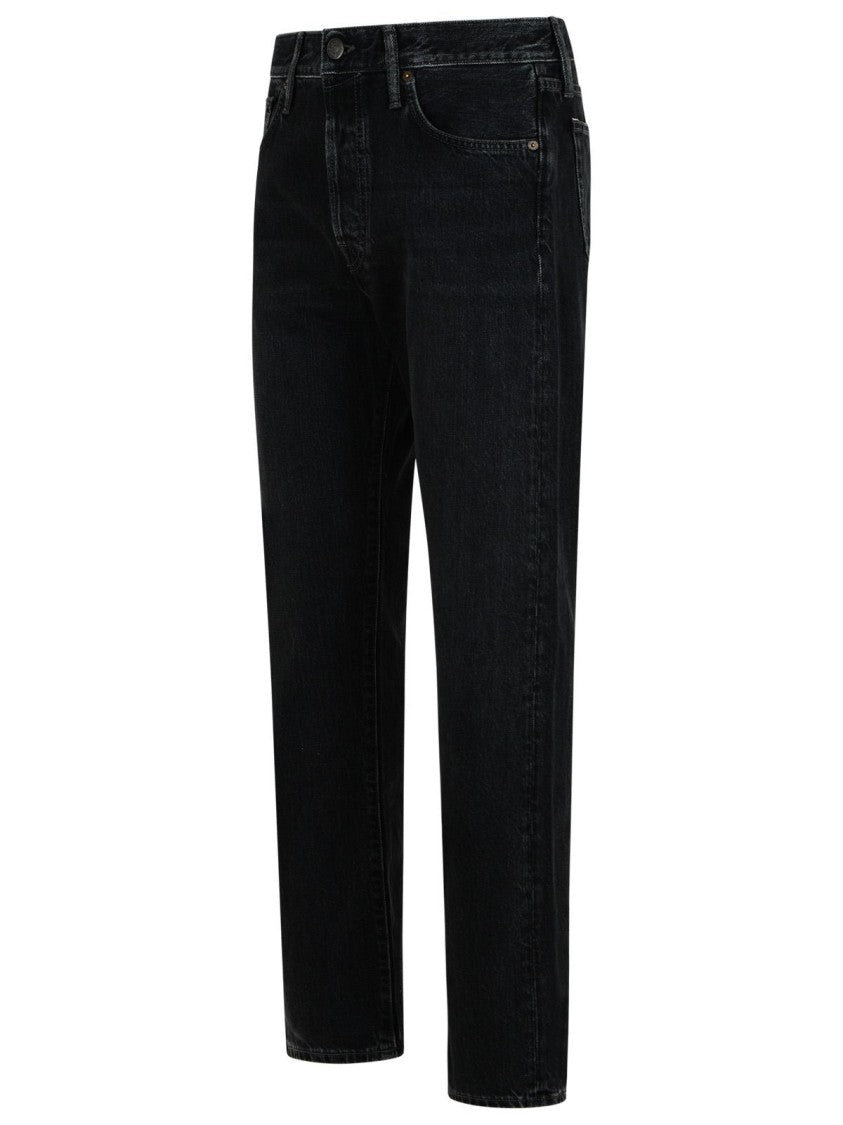 1996 Vintage Black Cotton Jeans for Men & Women - Classic High Waist Slim Fit Denim Pants for Casual Wear, Street Style & Everyday Outfits