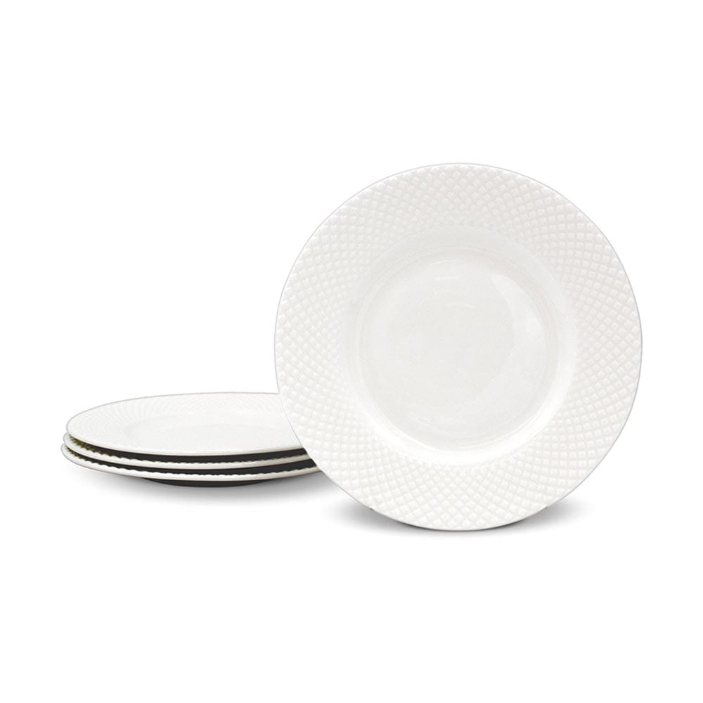 Stanton 4-Piece Appetizer Plate Set - Elegant Small Serving Dishes for Cheese, Desserts, Snacks - Perfect for Dinner Parties, Entertaining & Holiday Gatherings