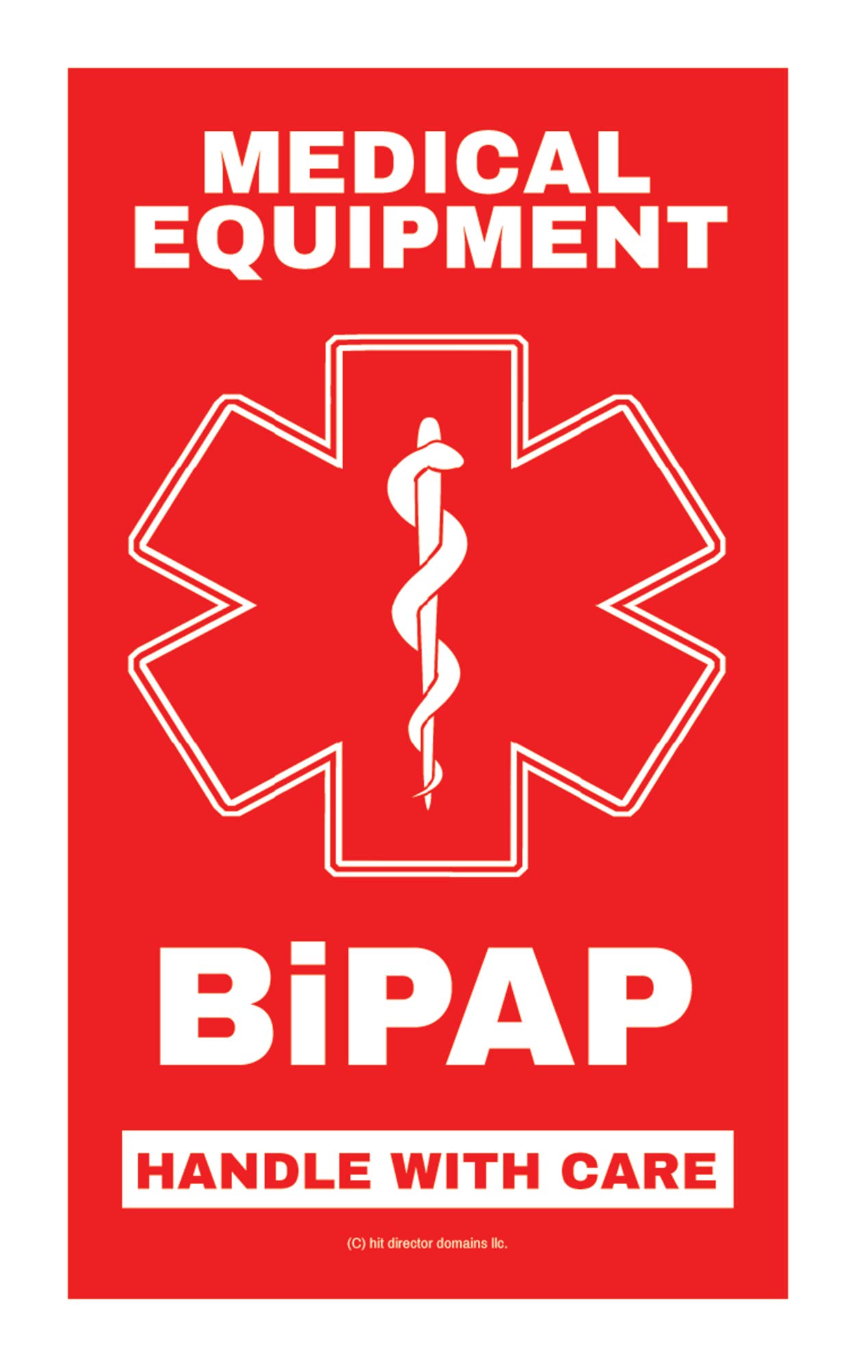 BiPAP Medical Equipment Luggage Tag - Handle with Care, DOT & ACAA Compliant Travel Accessory (Lug-BiPAP-329) - Perfect for Airplane Travel with Medical Devices