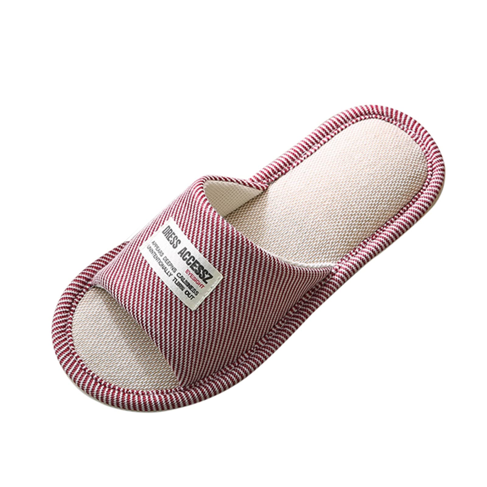 **Comfortable Indoor Slippers for Men & Women - Soft Linen House Shoes with Non-Slip Sole - Cozy Home & Pet-Friendly Floor Slippers for Relaxation**