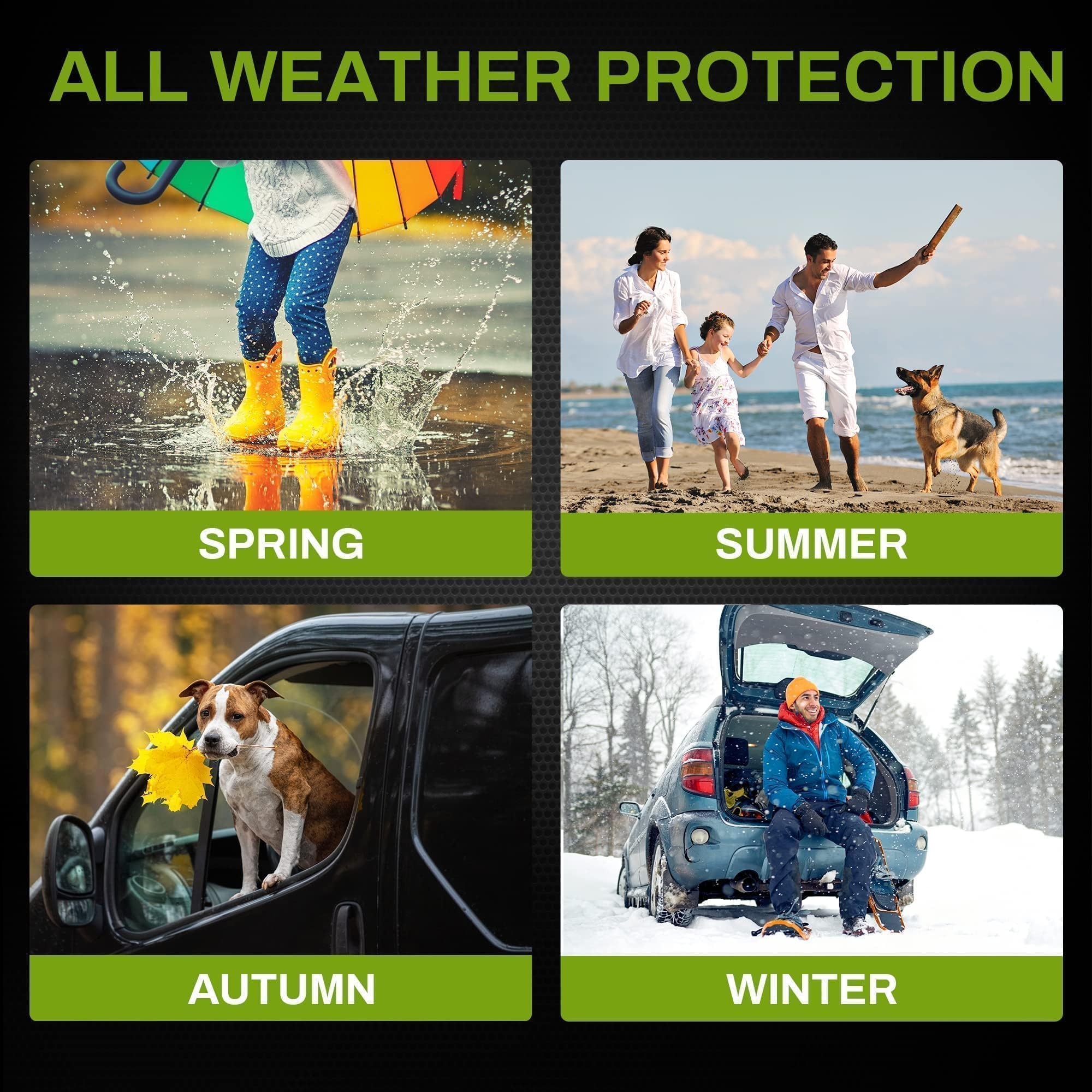 AUTOSAVER88 All-Weather Floor Mats for 2019-2025 Chevy Silverado 1500 & GMC Sierra 1500 | Heavy Duty Car Liners for 2020-2025 Chevrolet Silverado/GMC Sierra 2500HD/3500HD Crew Cab | Black Rubber Floor Protection with Factory Carpeted Storage | Perfect for Off-Roading, Work Trucks & Daily Commutes