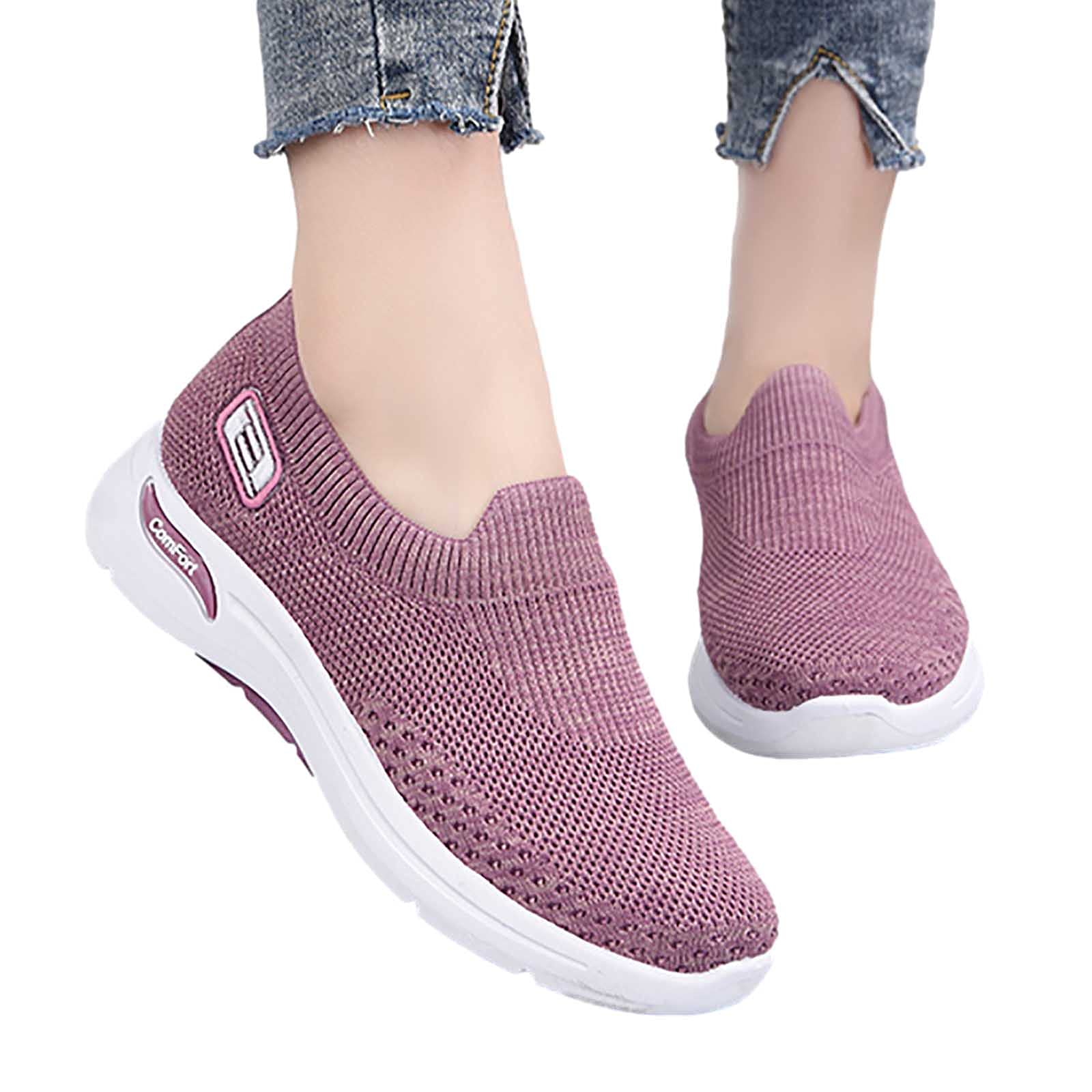 Appoi Women's Slip On Sneakers - Lightweight Running Shoes for Tennis, Walking & Travel - Stretchy Comfort Casual Fashion Sneakers for Women - Perfect for Gym, Workout, Daily Wear & Outdoor Activities