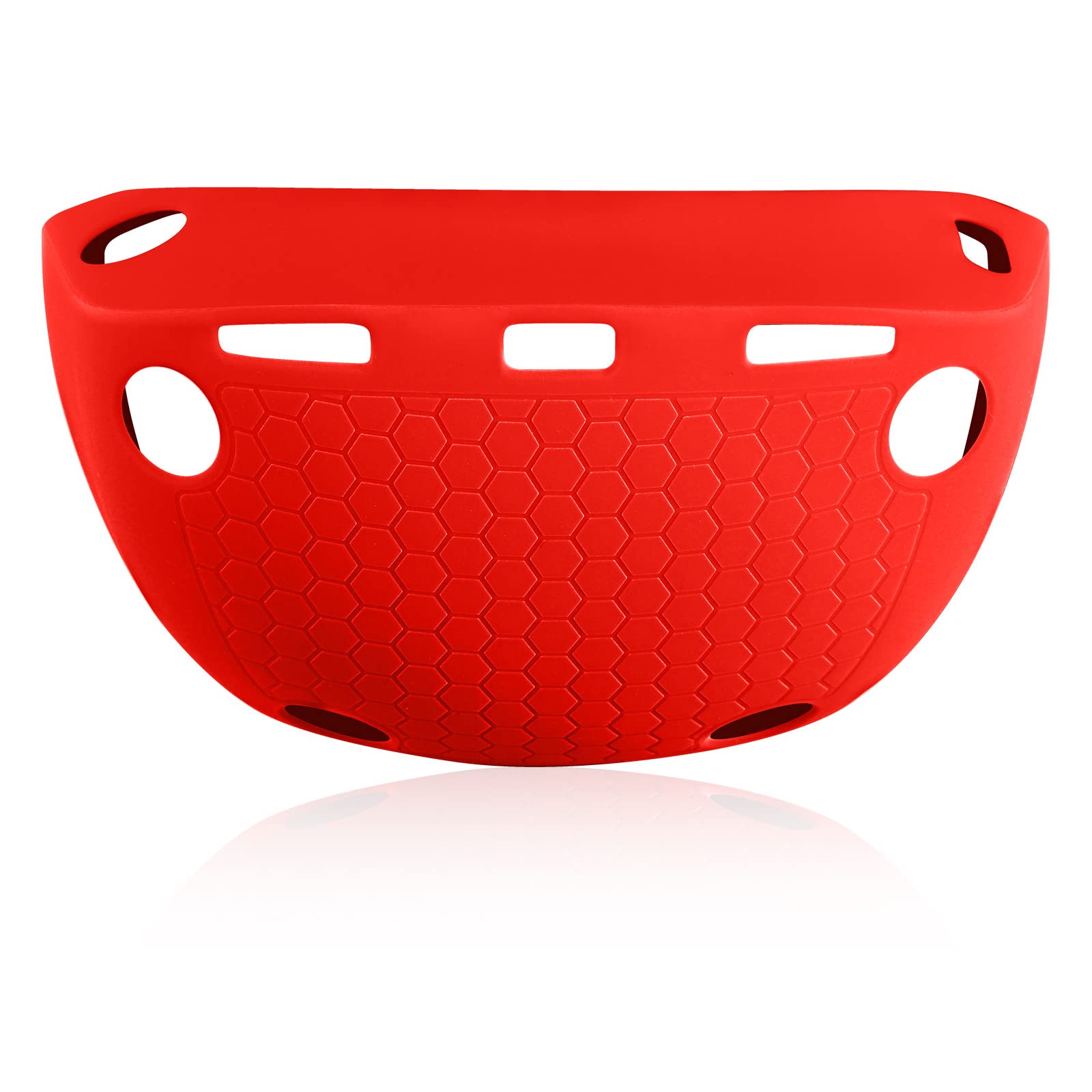 PS VR2 Silicone Protective Cover - Anti-Scratch, Anti-Dust & Shockproof VR Headset Shell for Playstation VR2 | Honeycomb Red Design | Perfect for Gaming, Travel & VR Arcade Protection