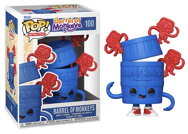 Vintage Barrel of Monkeys Retro Toy Set - 100 Piece Classic Monkey Linking Game for Kids & Adults - Fun Party Game, Classroom Activity, Family Game Night