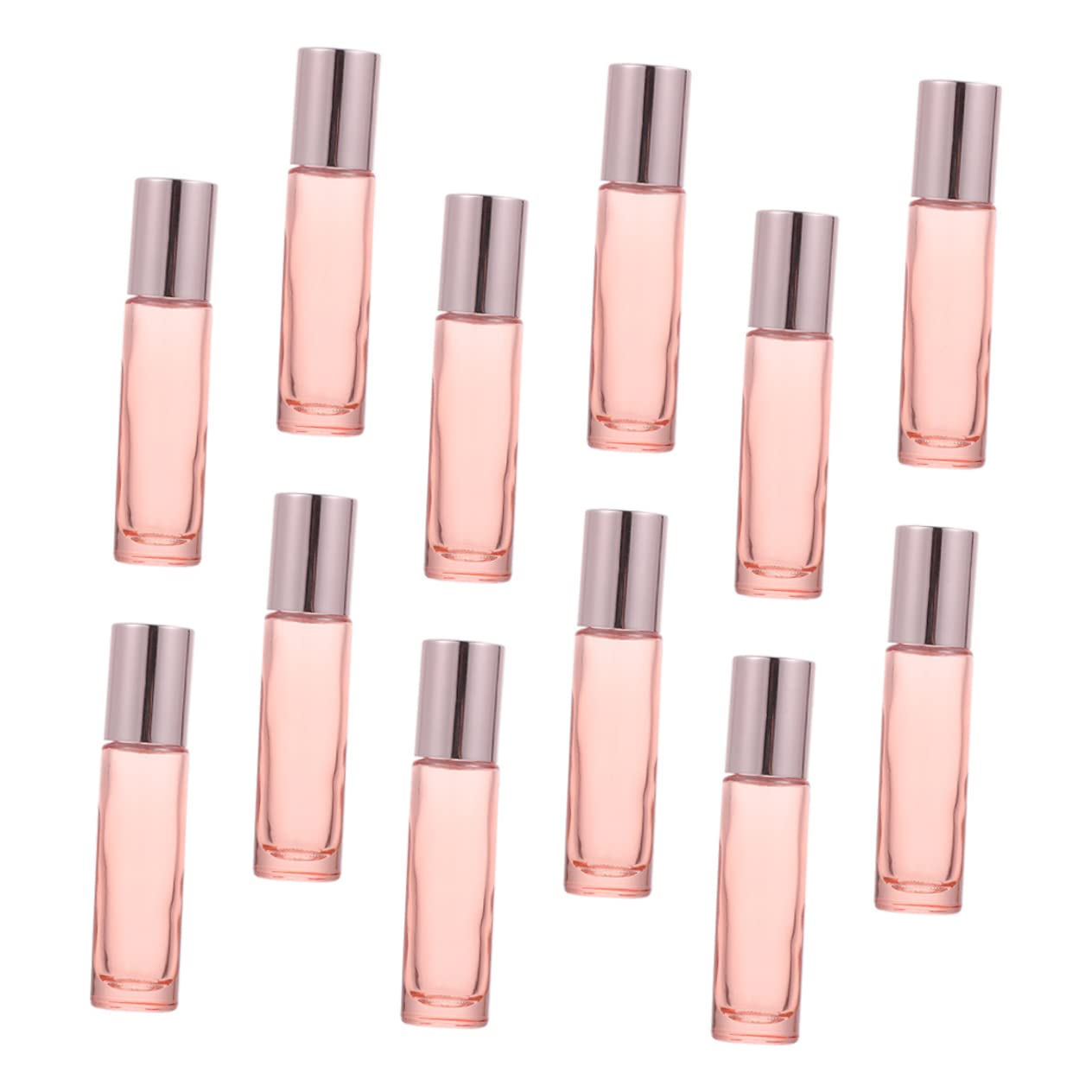 PLAFOPE 12pcs Refillable Essential Oil Roller Bottles - Empty Glass Perfume Bottles for Aromatherapy, DIY Blends & Travel | Portable Toiletry Containers for Home, Office & On-the-Go Use