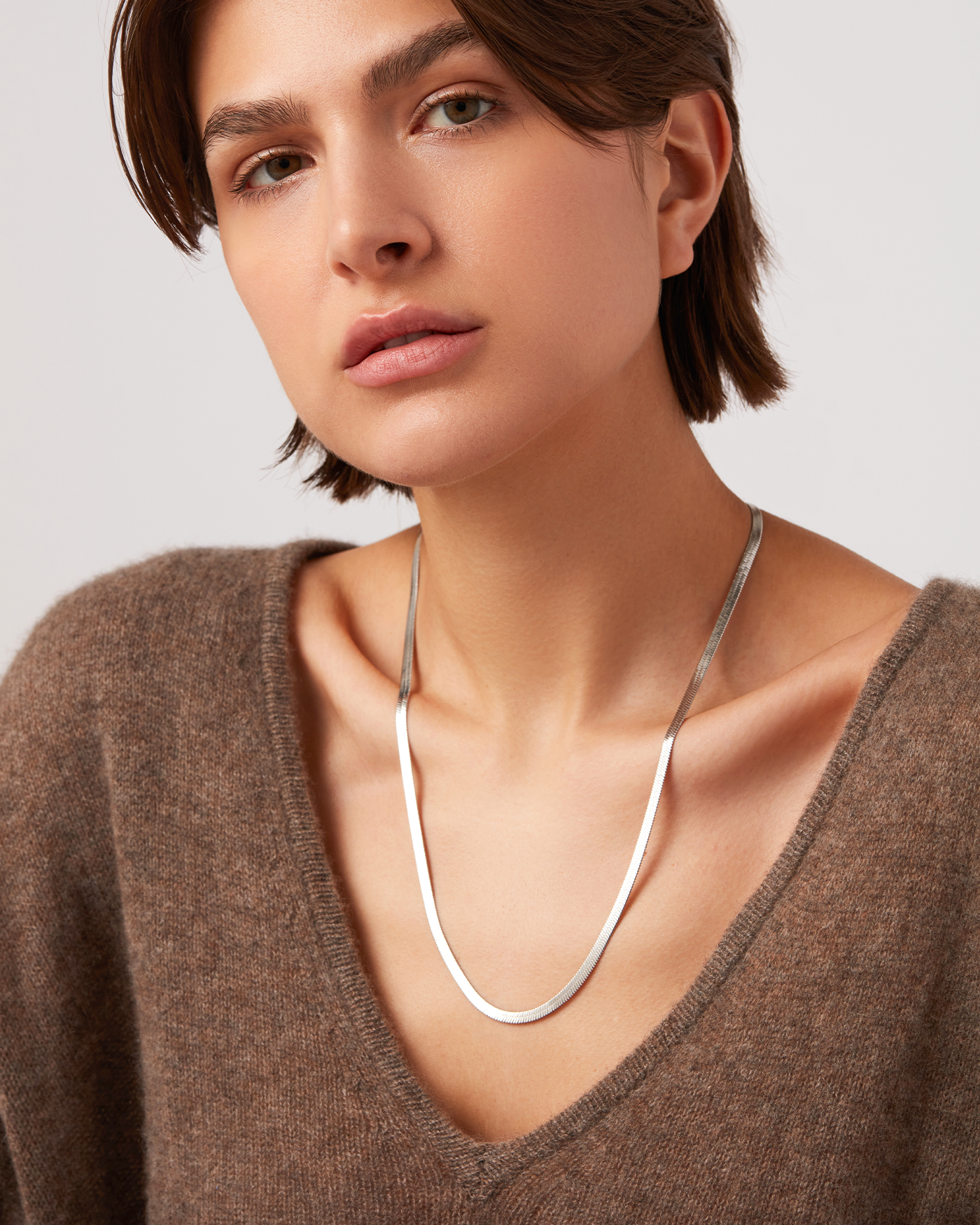 Zeina Sterling Silver Chain Necklace for Women - Elegant Layering Jewelry for Everyday Wear & Special Occasions