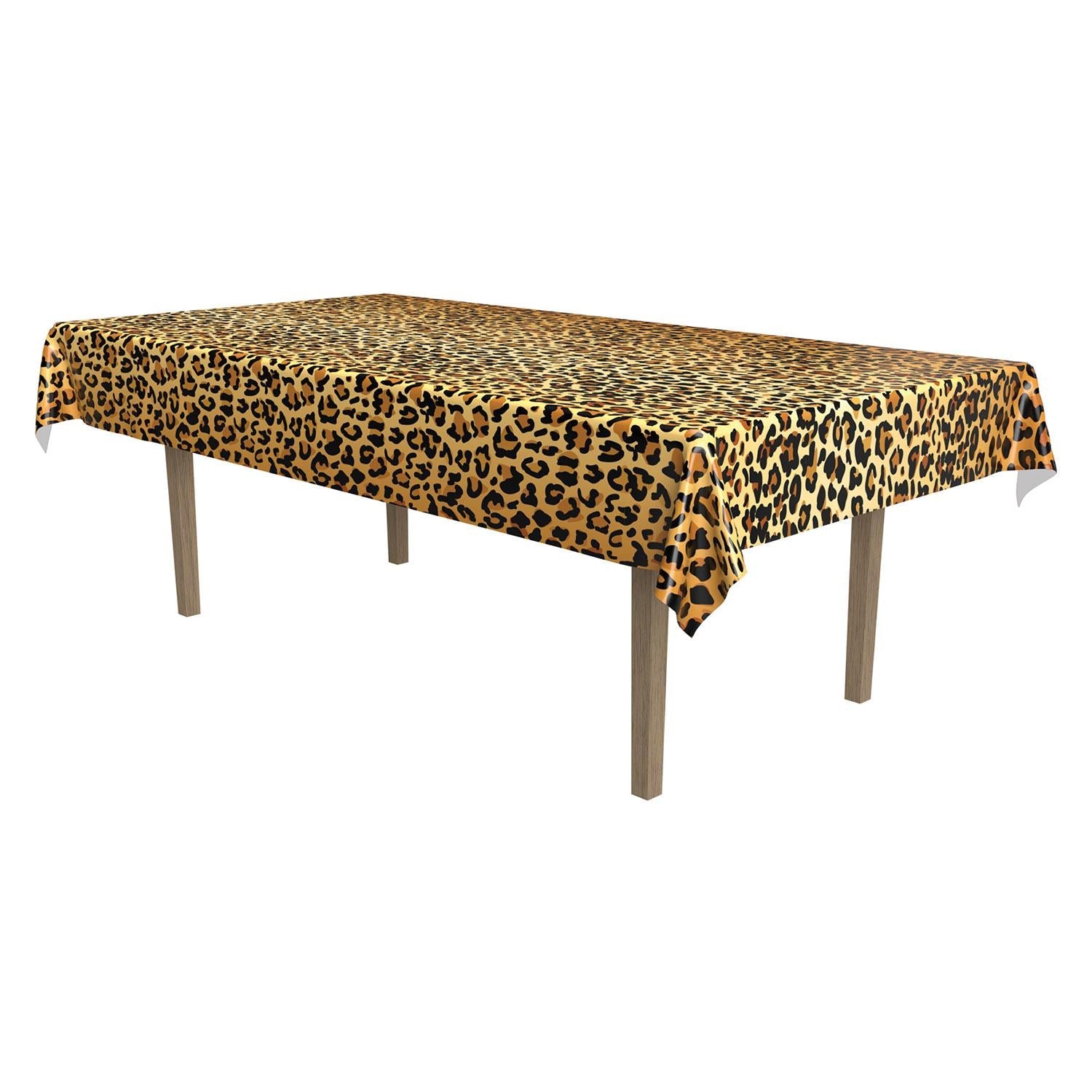 12 Pack Beistle Leopard Print Party Table Covers - Premium Disposable Tablecloths for Birthday, Baby Shower & Holiday Decorations - Perfect for Indoor/Outdoor Events